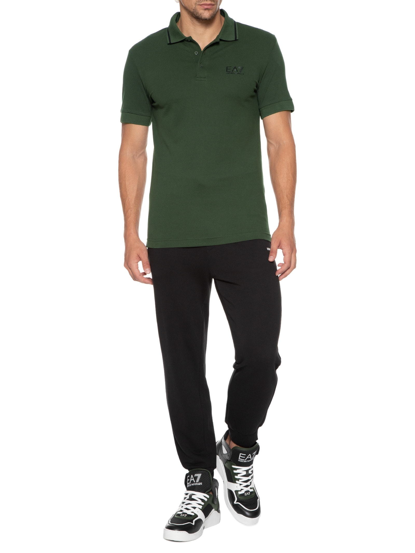 ARMANIJEANS ブーツ カーキ Ea7 Emporio Armani - Tênis Masculino Basked Mid Summer - Verde