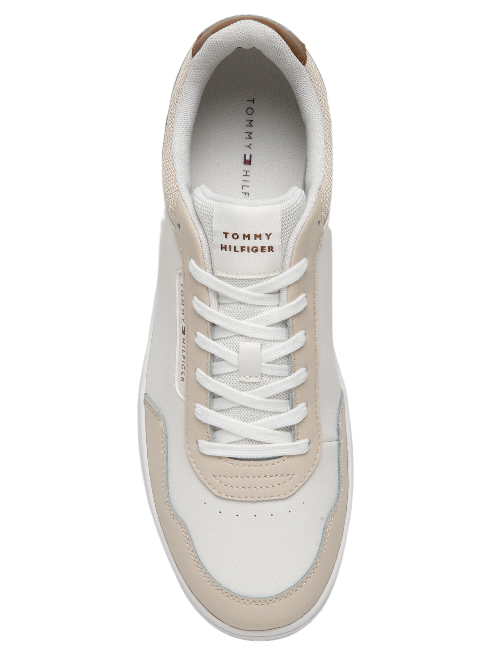 Tênis Masculino Basket Core Lite Lth Block Bege Tommy Hilfiger