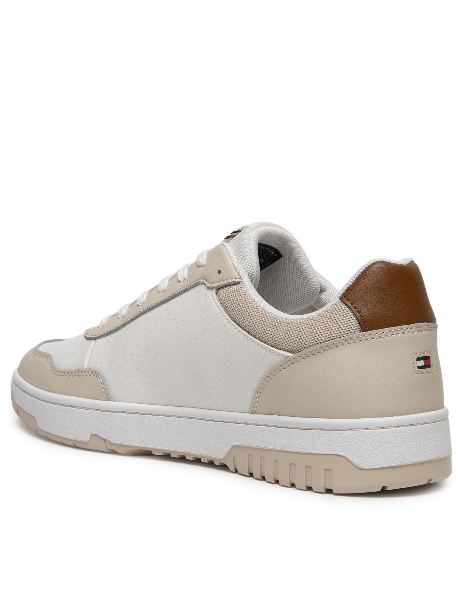 Tênis Masculino Basket Core Lite Lth Block Bege Tommy Hilfiger