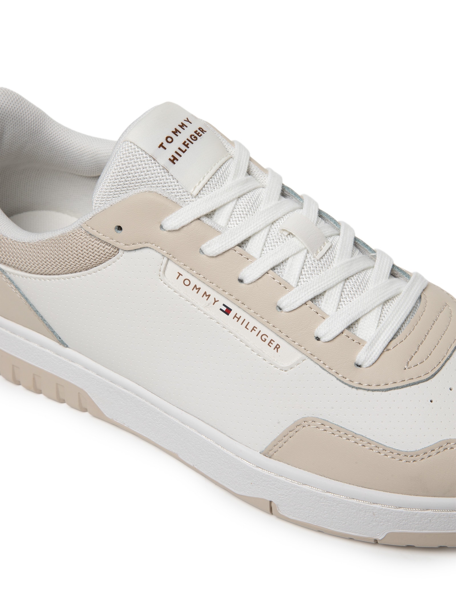 Tênis Masculino Basket Core Lite Lth Block Bege Tommy Hilfiger