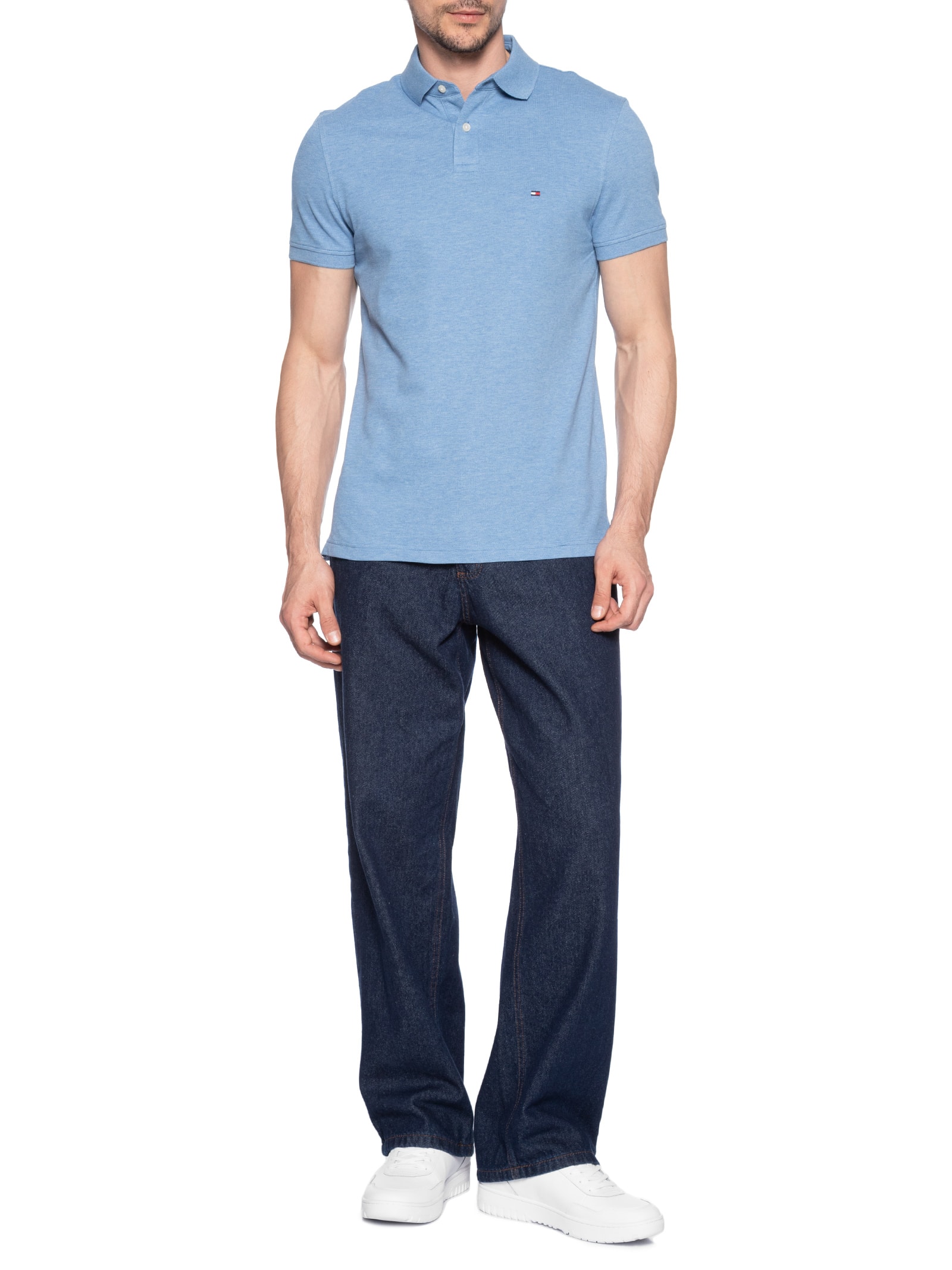 Tênis Masculino Basket Core Lth Branco Tommy Hilfiger