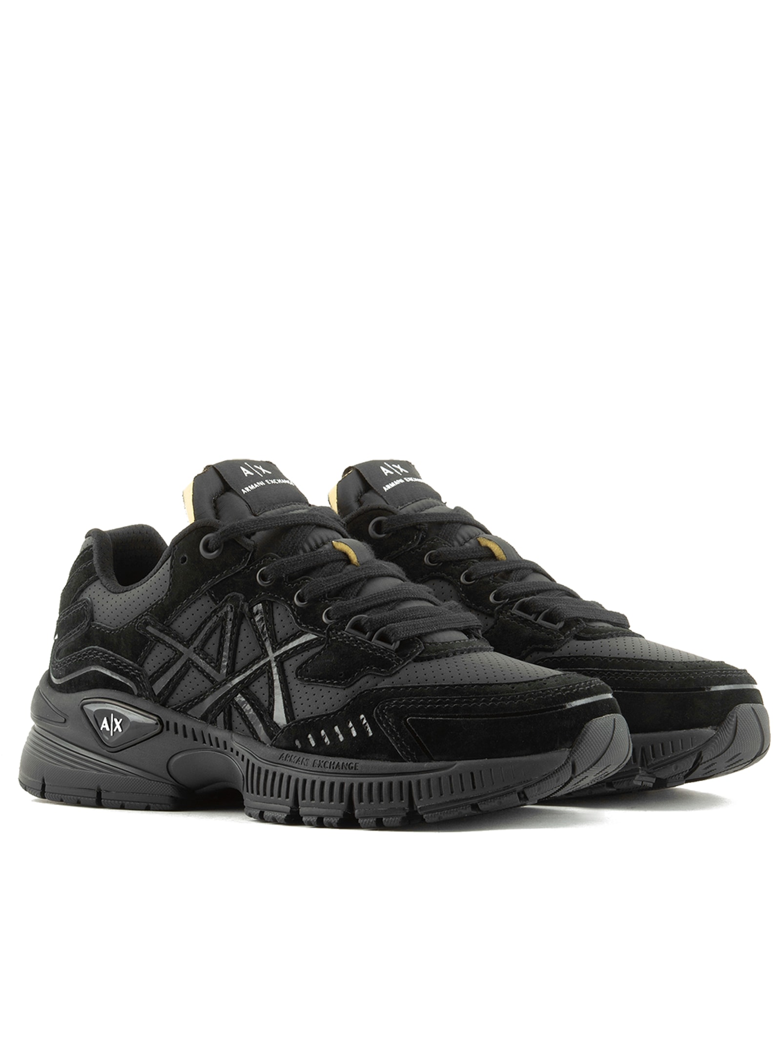 Tênis Masculino Bicolor Com Detalhes Em Camurça - Armani Exchange