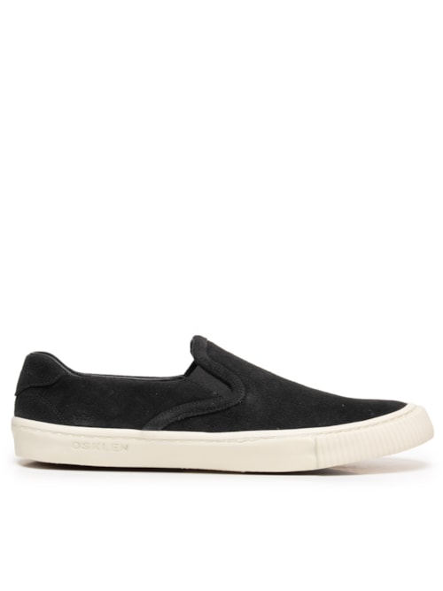 Tênis Masculino Bossanova Camurça Slip-On – Preto