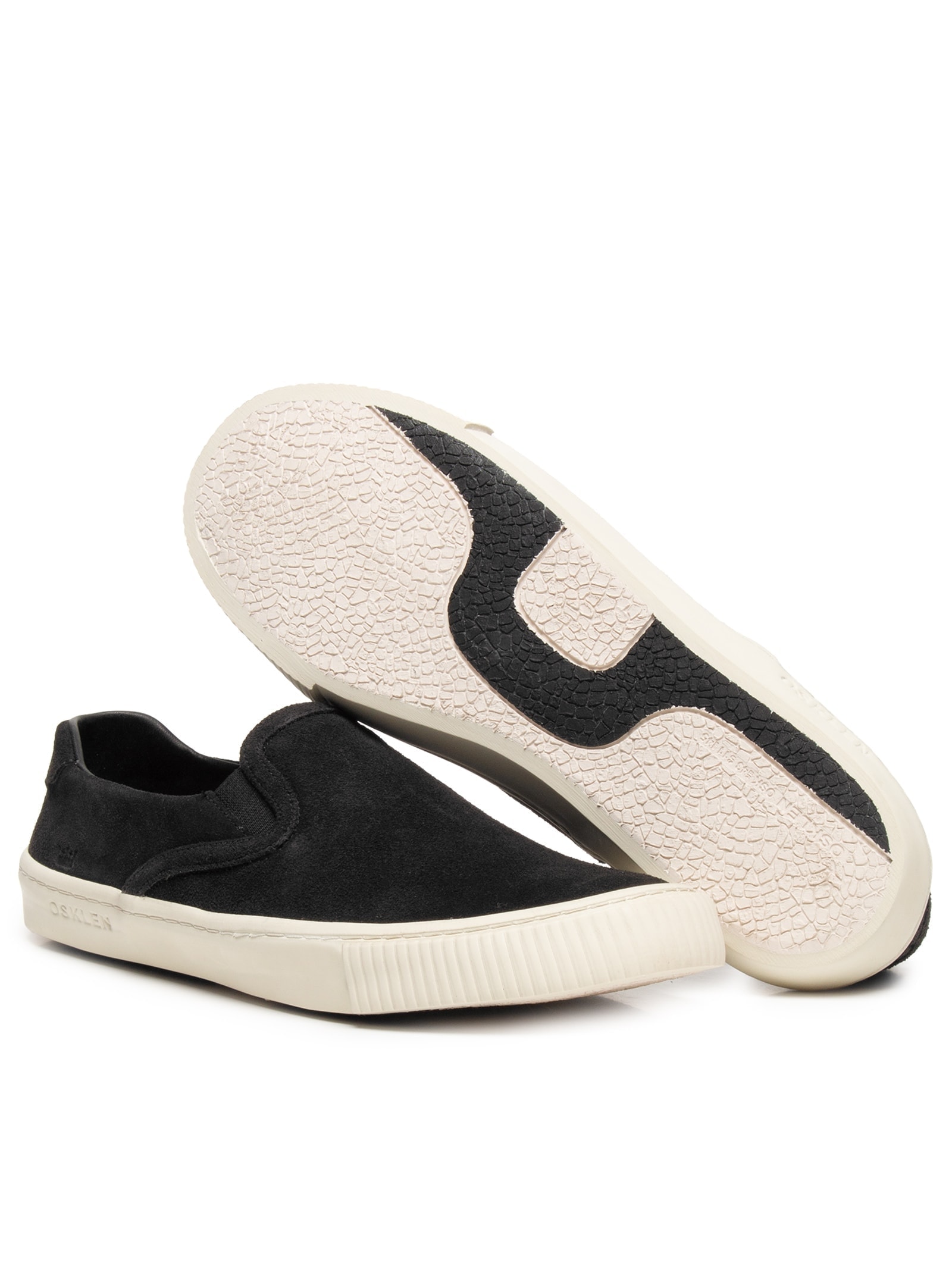 Tênis Masculino Bossanova Camurça Slip-On Preto Osklen