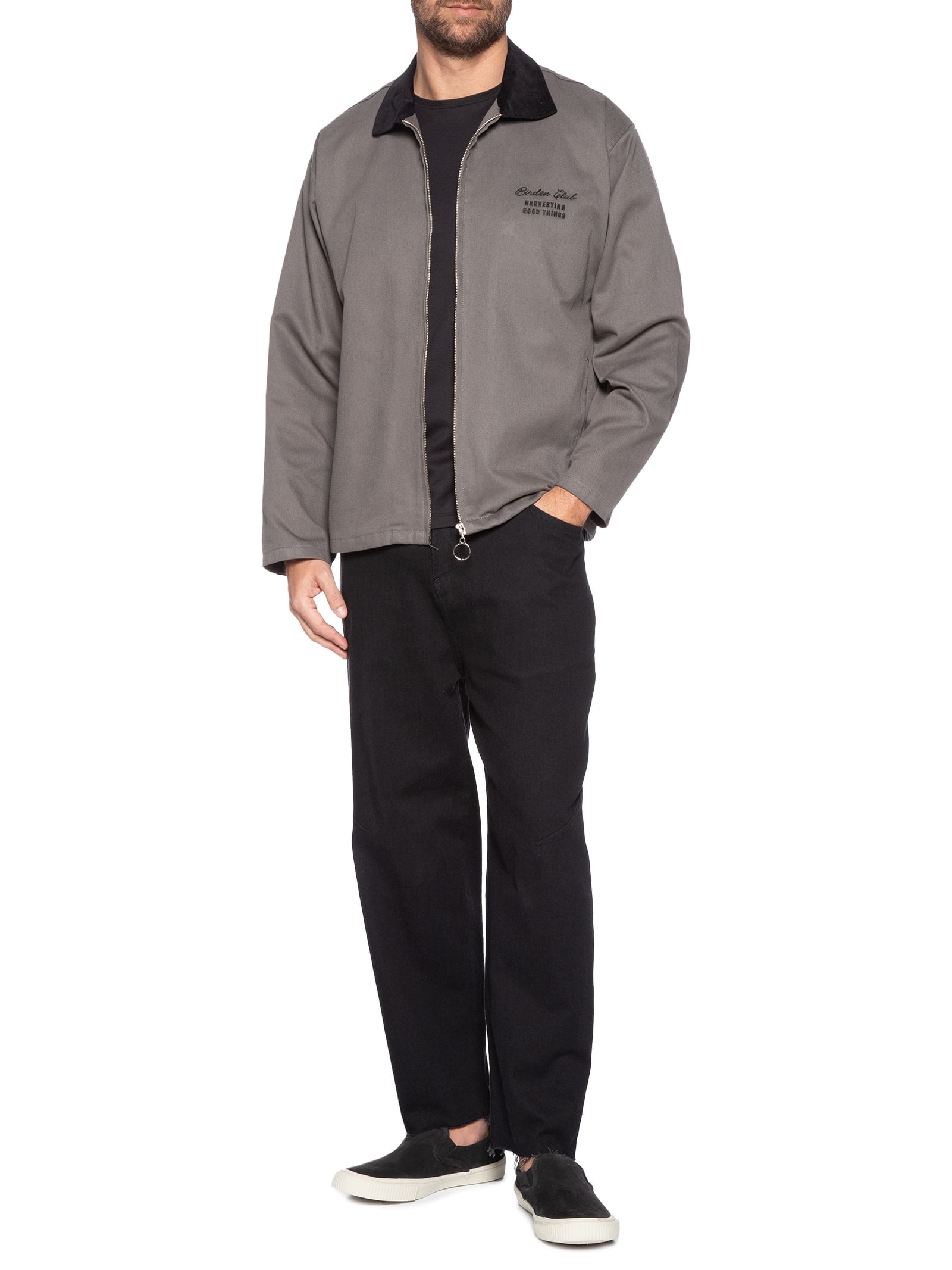 Tênis Masculino Bossanova Camurça Slip-On Preto Osklen