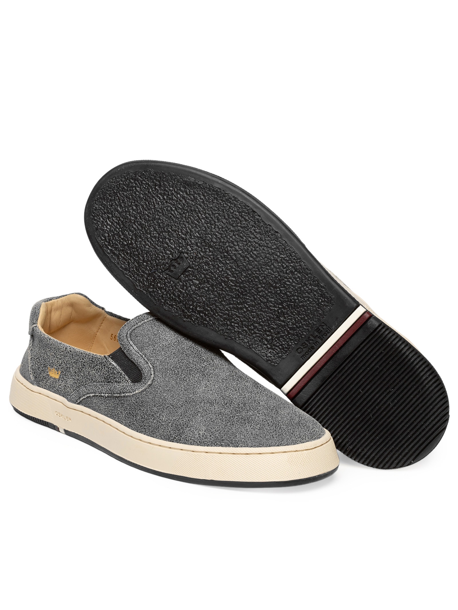 Tênis Masculino Bossanova Couro Gasto Preto Osklen