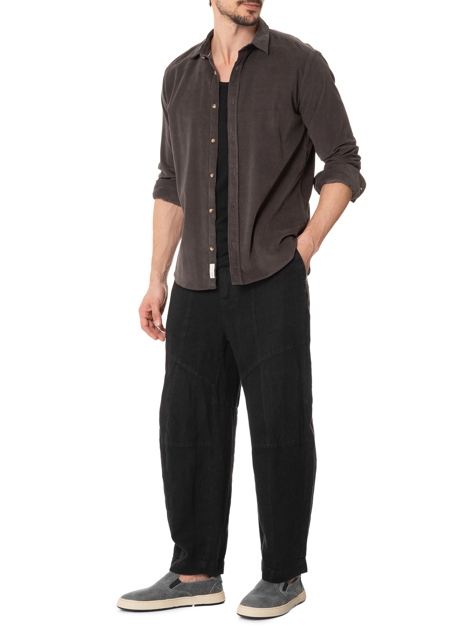 Osklen - Tênis Masculino Bossanova Couro Gasto - Preto