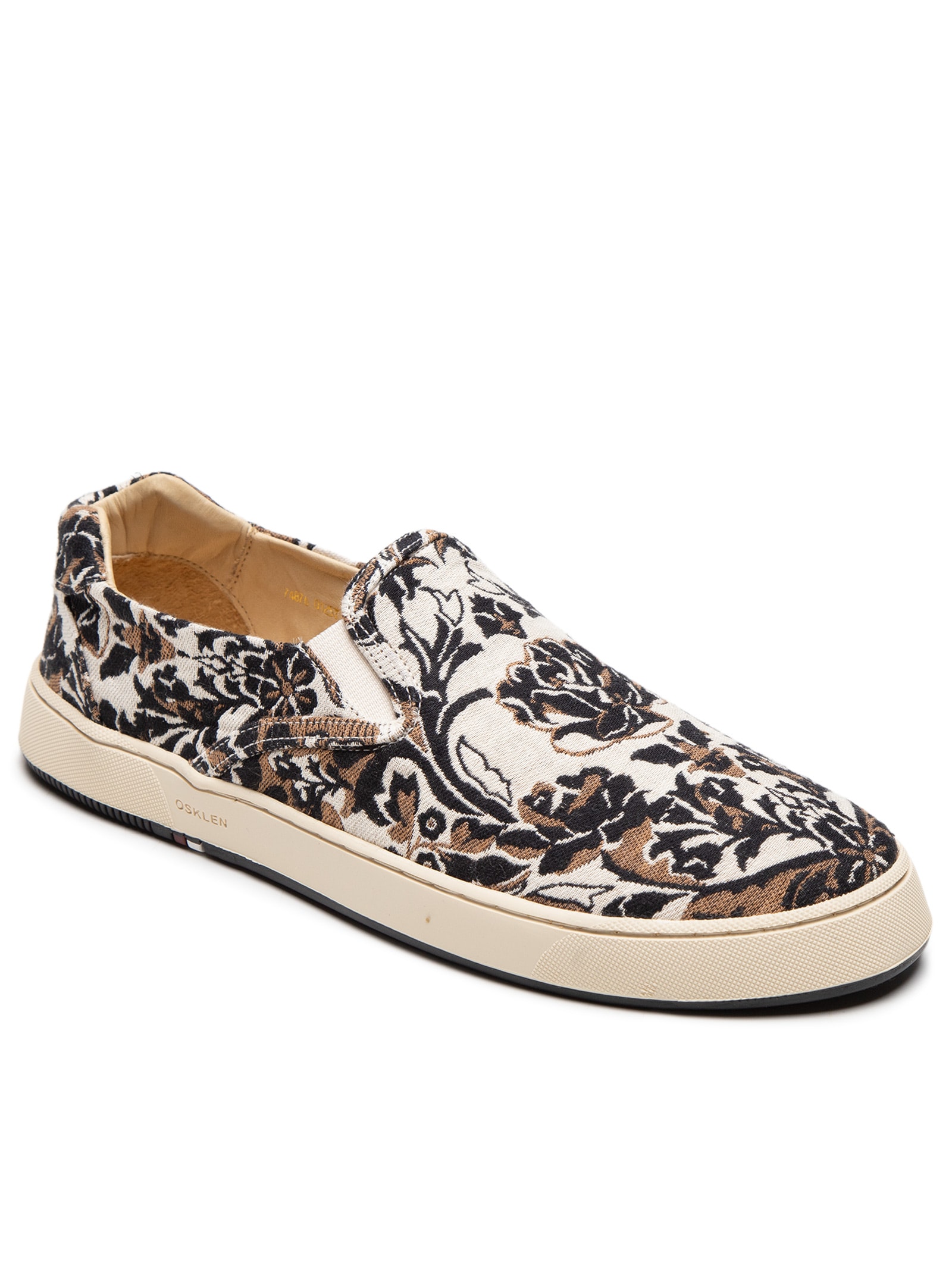 Osklen - Tênis Masculino Bossanova Jacquard Rosas - Bege