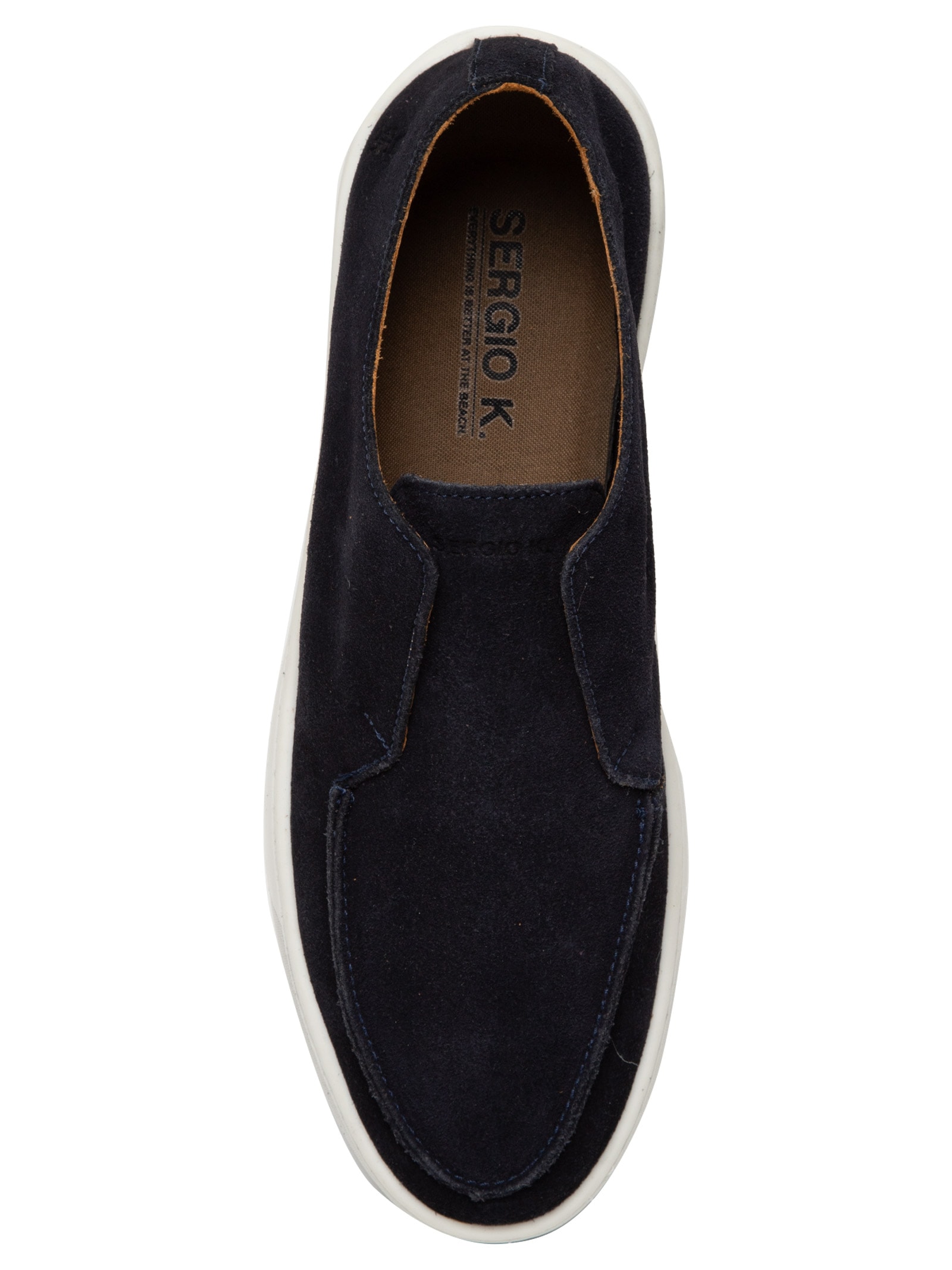 Tênis Masculino Botinha Camurça Sem Cadarço Azul Sergio K