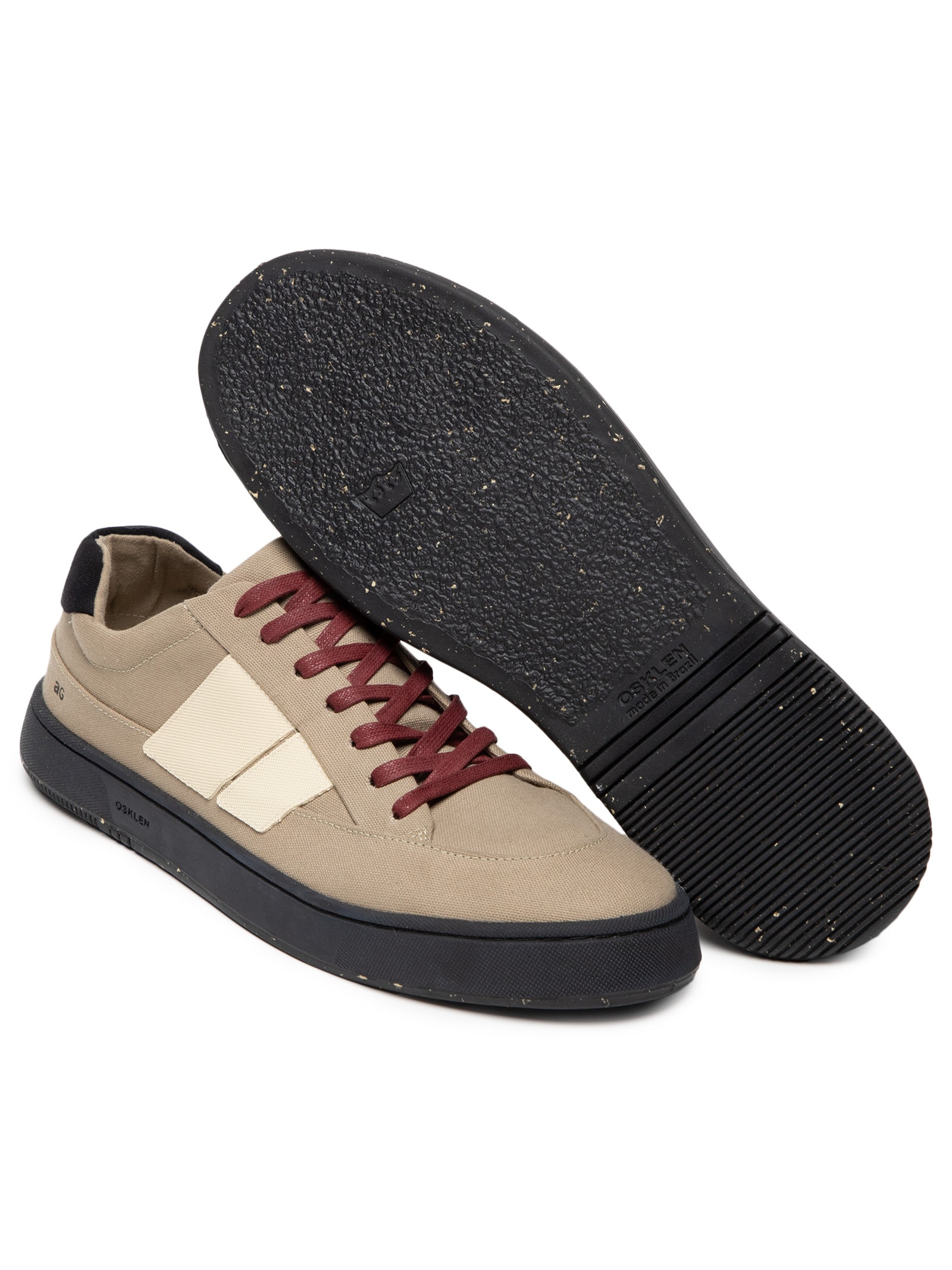 Tênis Masculino Canvas Ag Sneaker Black Sole Bege Osklen