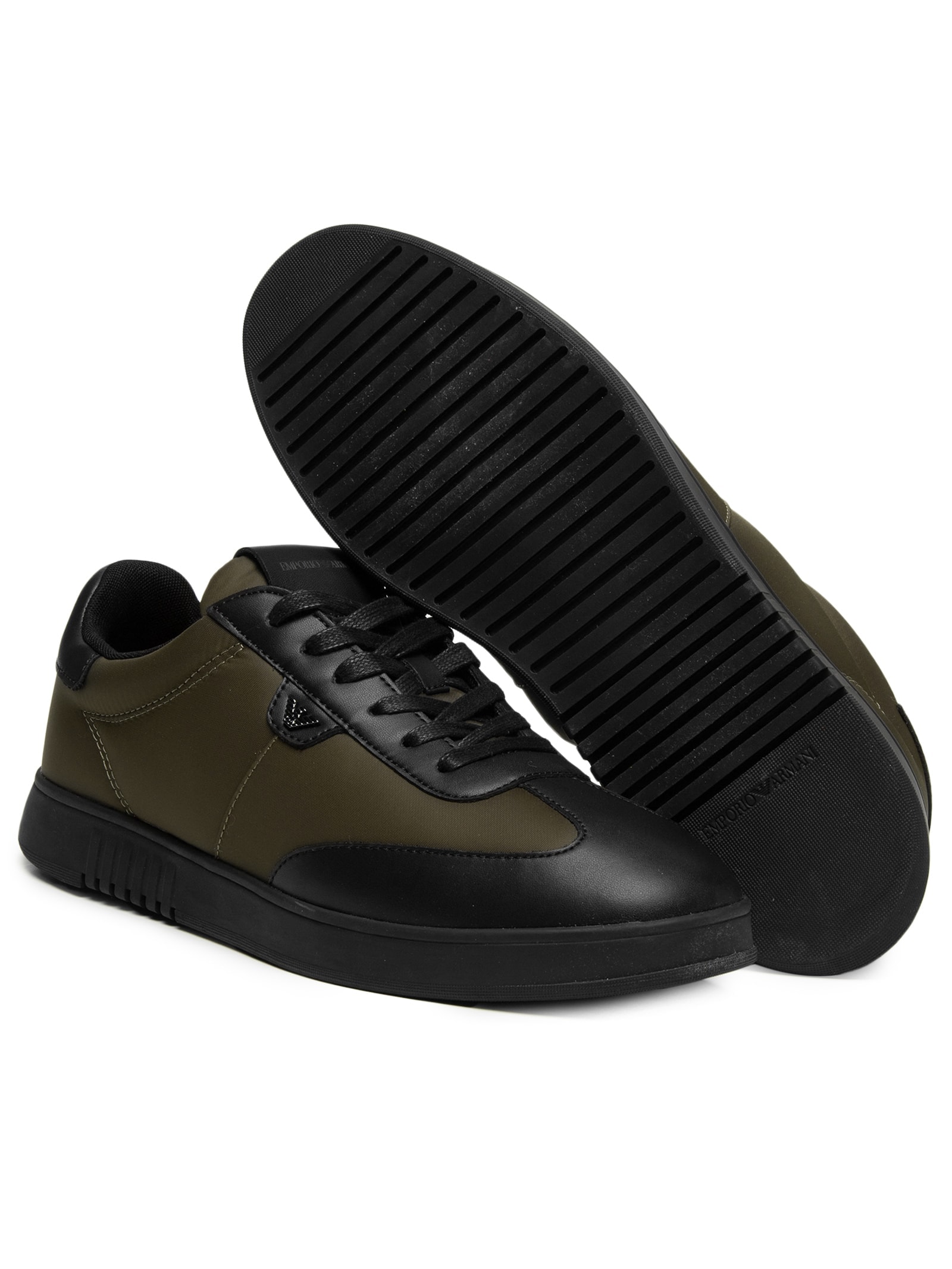 Tênis Masculino Casual Armani Recorte Verde Emporio Armani