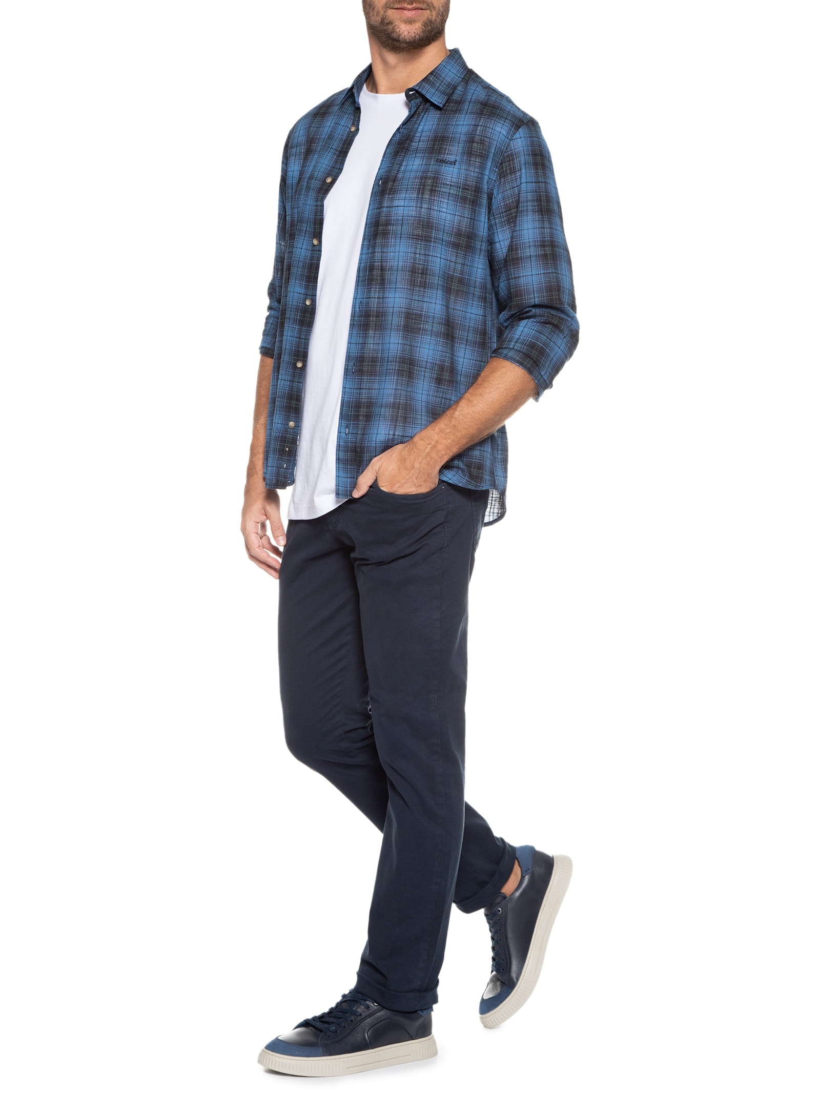 Tênis Masculino Casual Azul Basiq Men