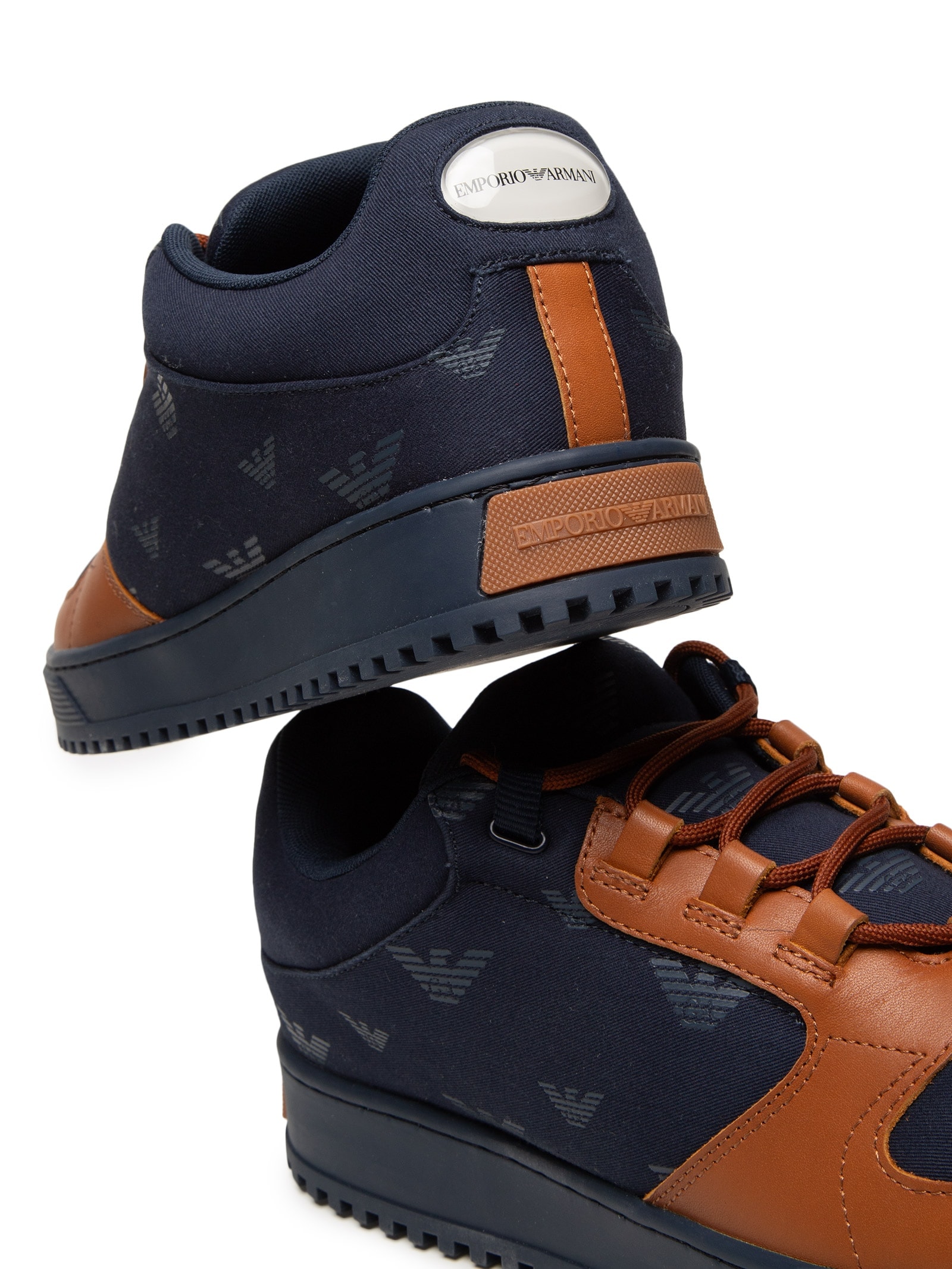 Tênis Masculino Casual Bicolor EA Azul Emporio Armani