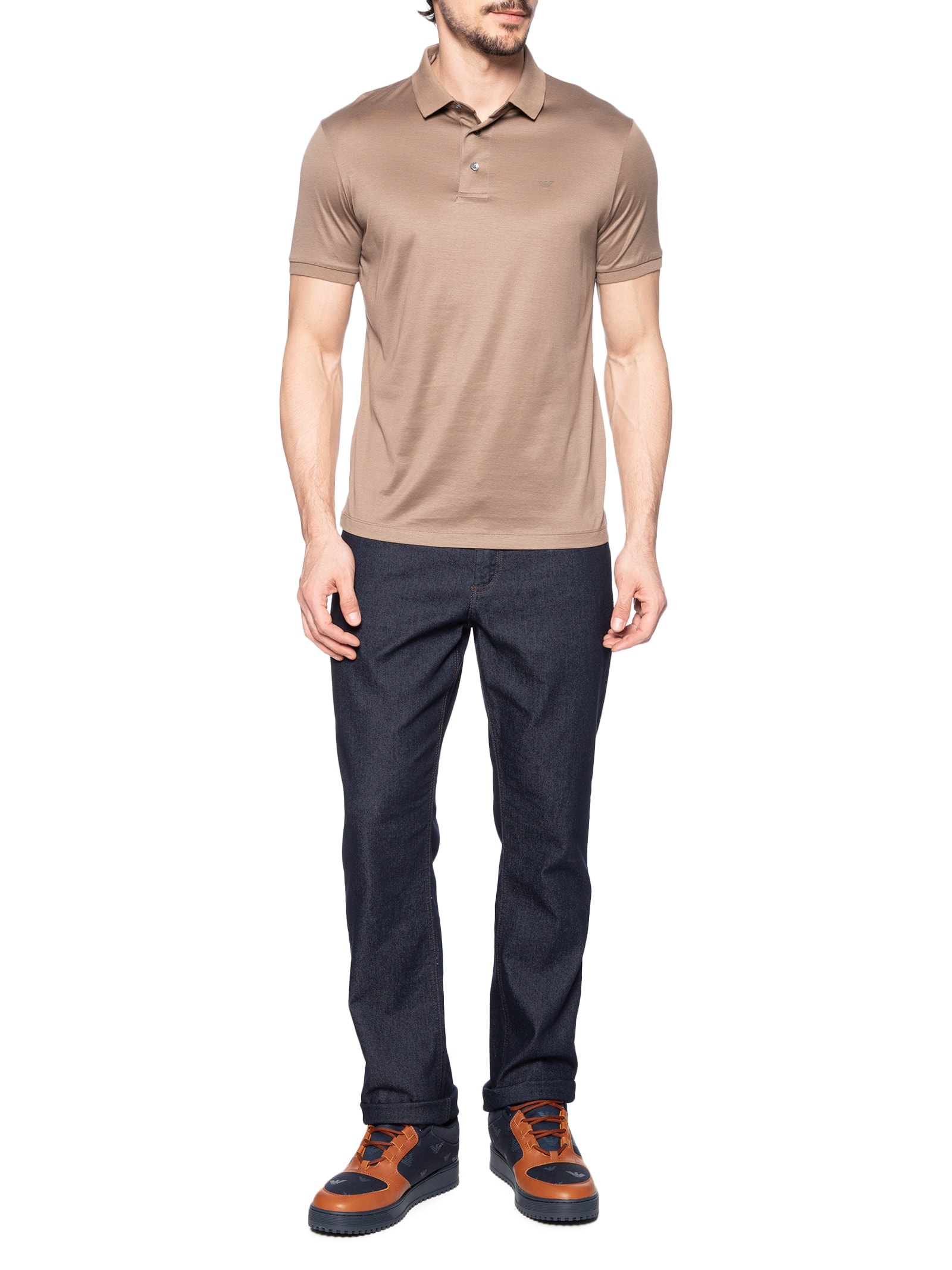 Tênis Masculino Casual Bicolor EA Azul Emporio Armani