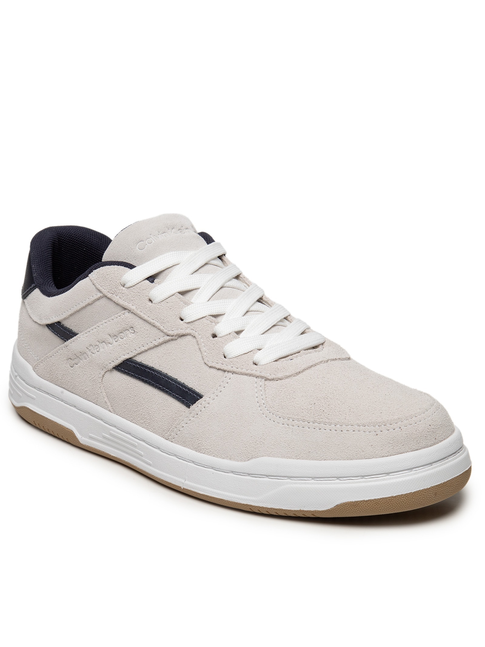 Tênis Masculino Casual Court Camurça Layers Branco Calvin Klein Jeans