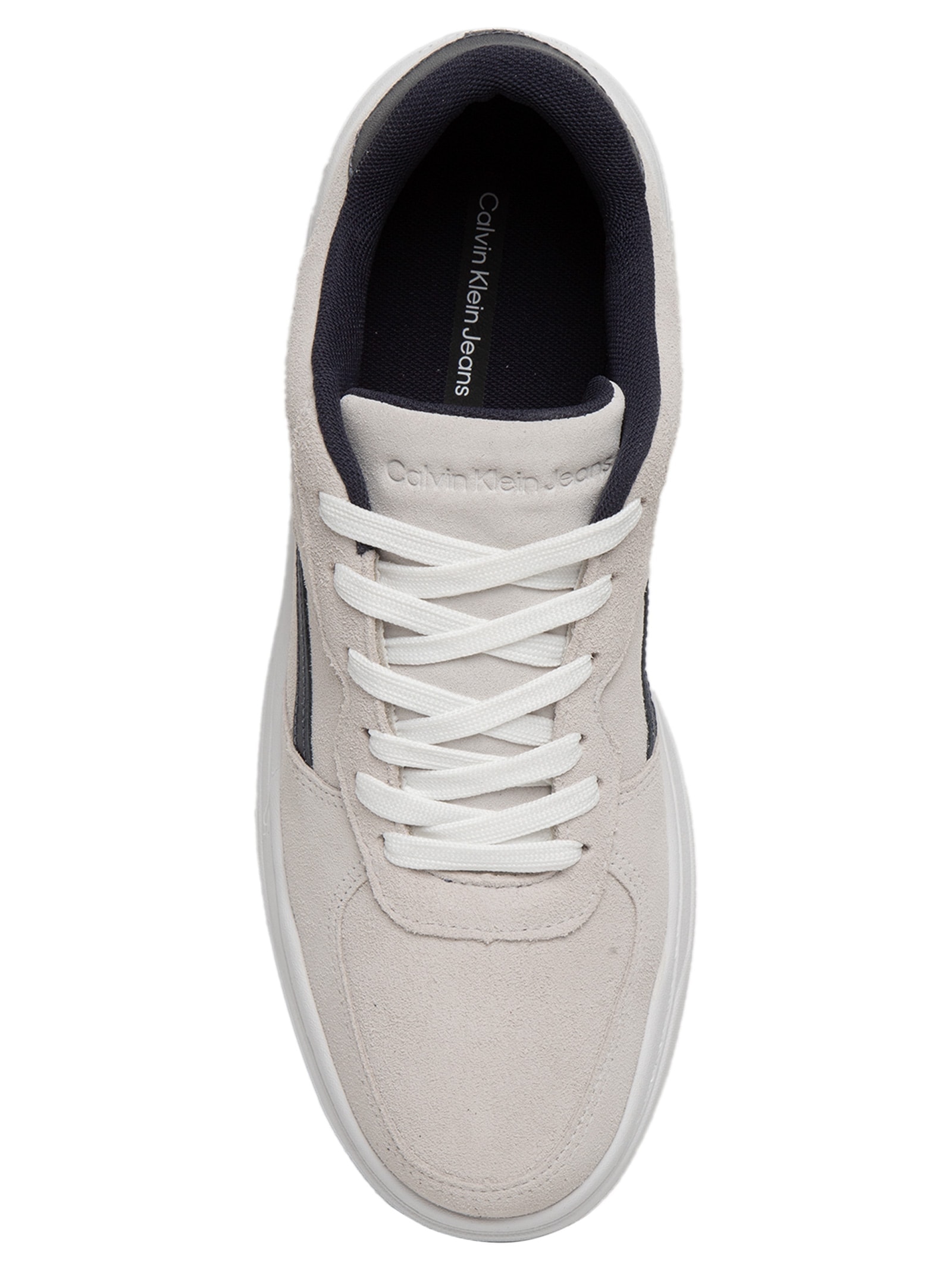 Tênis Masculino Casual Court Camurça Layers Branco Calvin Klein Jeans