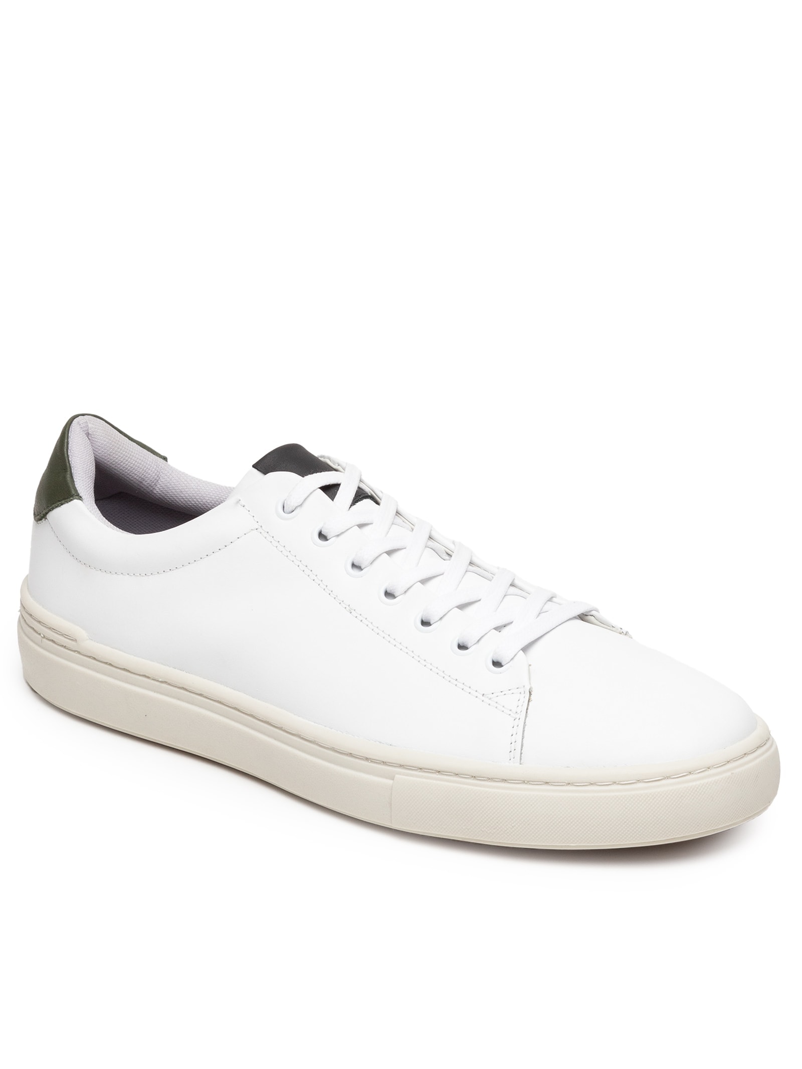 Tênis Masculino Casual Em Couro Branco '2 Essential