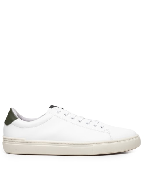 Tênis Masculino Casual Em Couro – Branco
