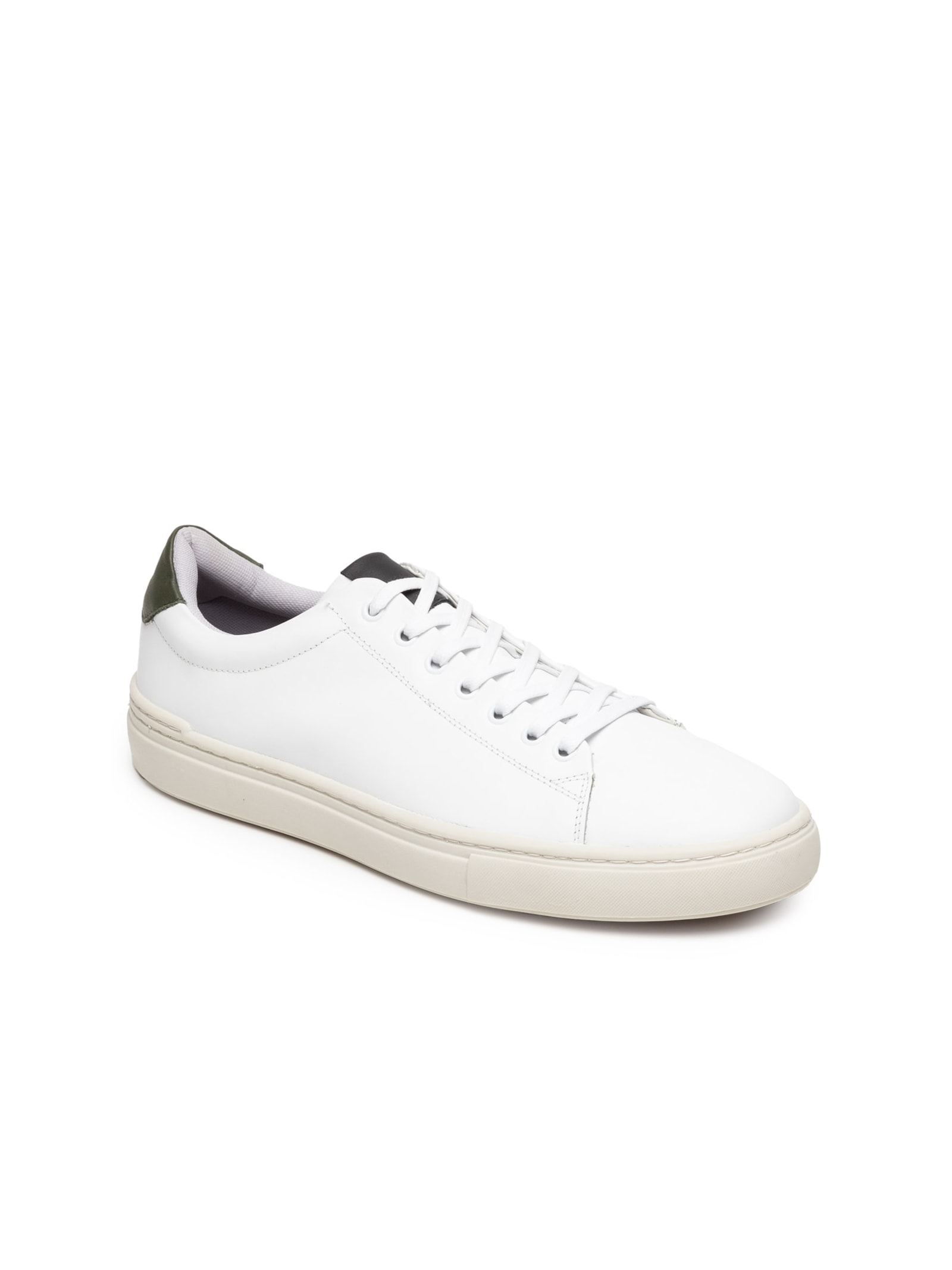 Tênis Masculino Casual Em Couro Branco '2 Essential