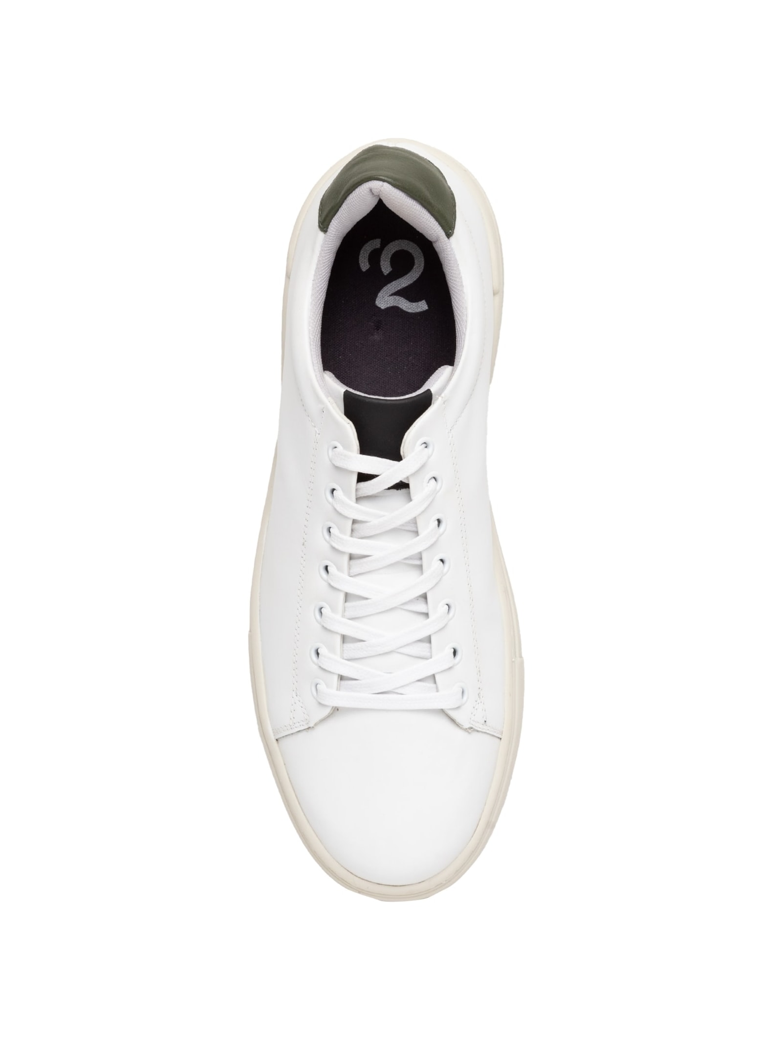 Tênis Masculino Casual Em Couro Branco '2 Essential