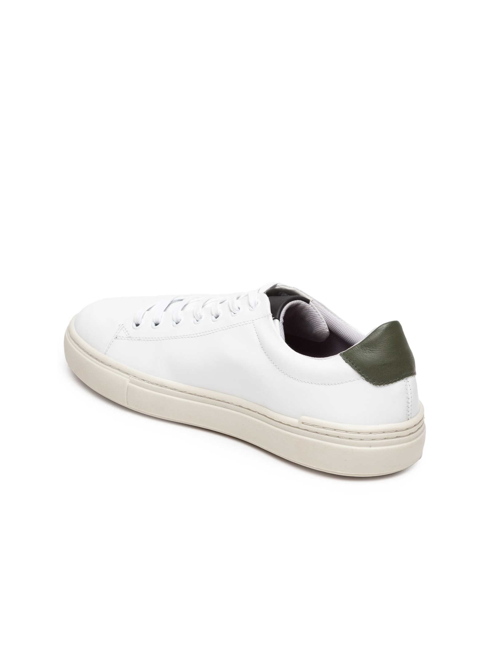 Tênis Masculino Casual Em Couro Branco '2 Essential