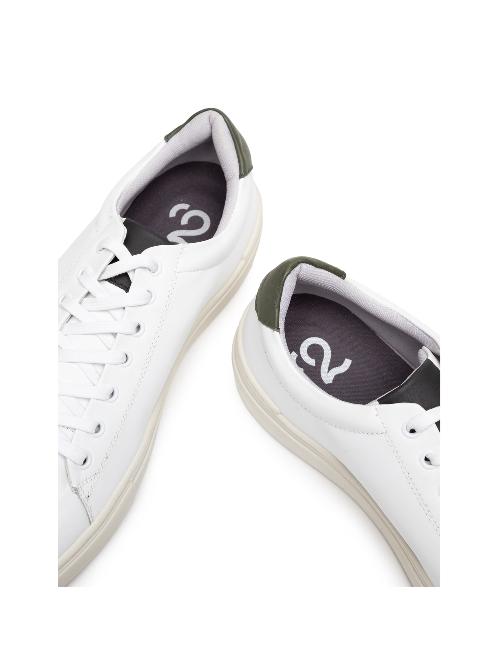 Tênis Masculino Casual Em Couro Branco '2 Essential