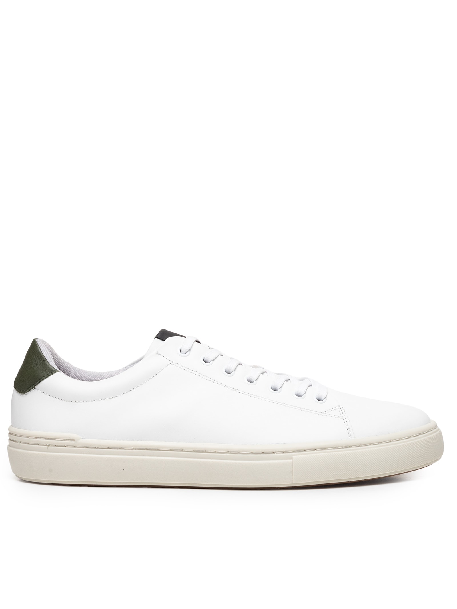 Tênis Masculino Casual Em Couro Branco '2 Essential