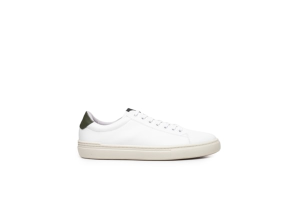 Tênis Masculino Casual Em Couro - Branco