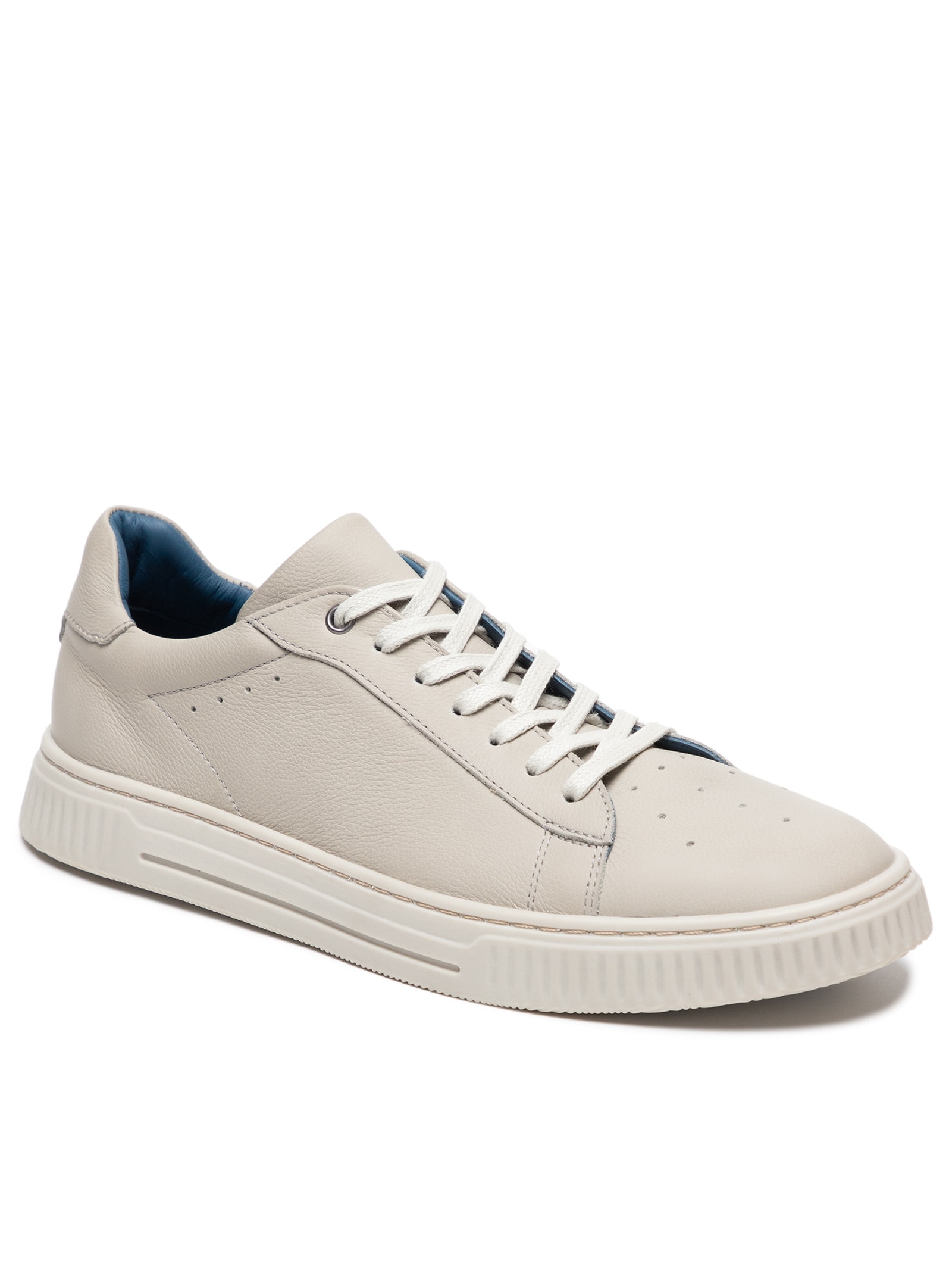 Tênis Masculino Casual Em Couro Cinza '2 Essential