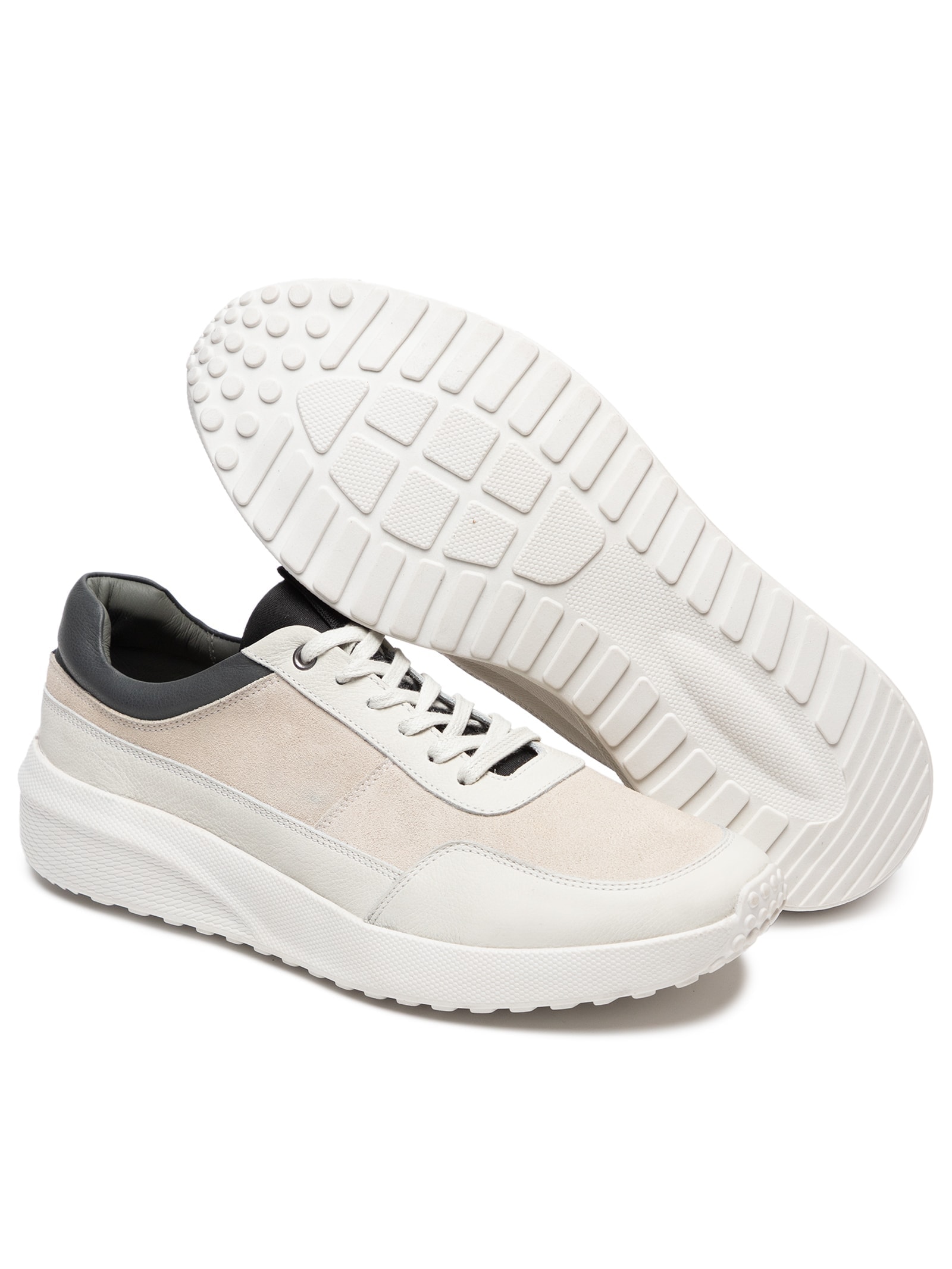 Tênis Masculino Casual Em Couro Cinza '2 Essential