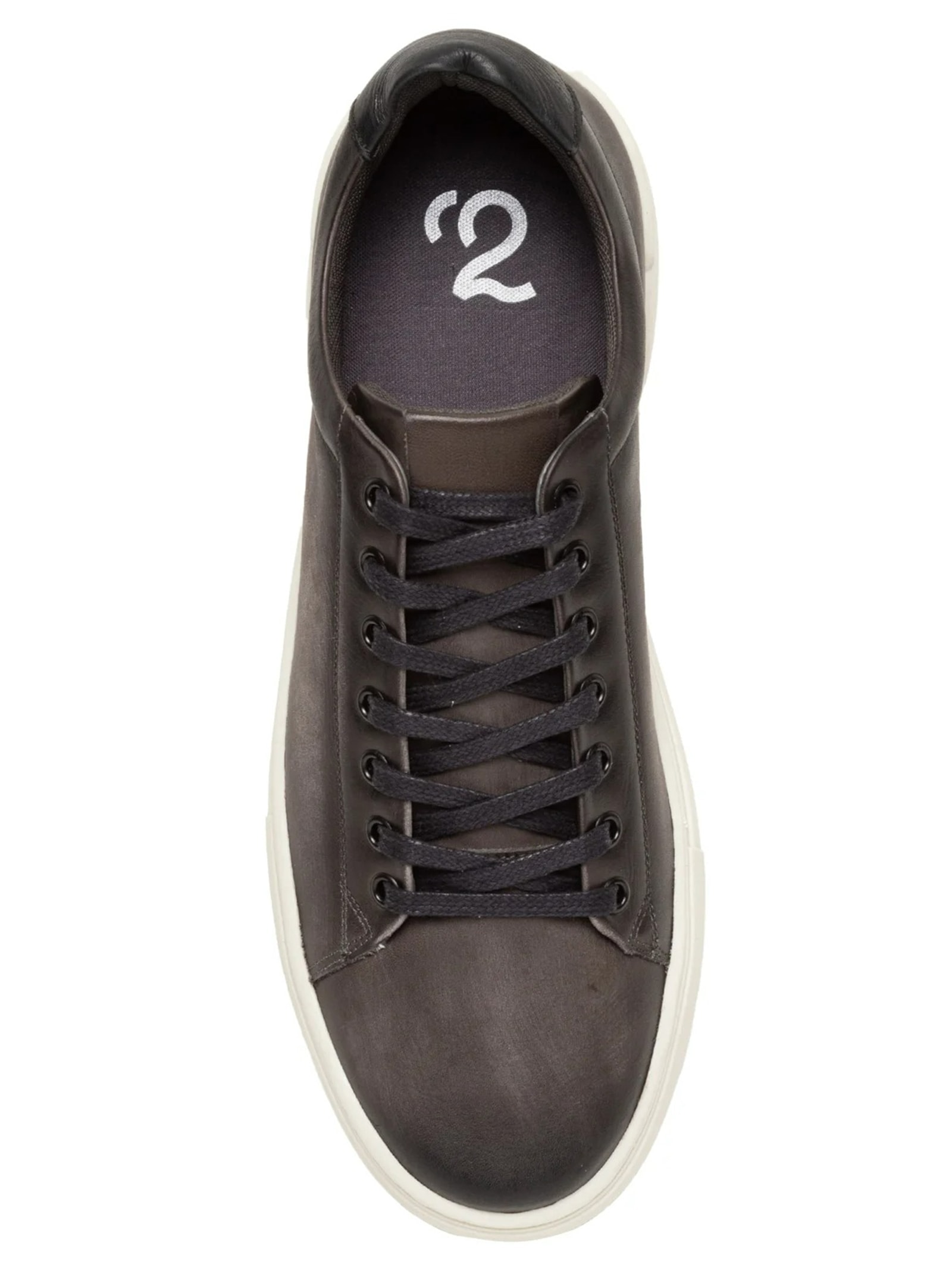 Tênis Masculino Casual Em Couro Cinza '2 Essential