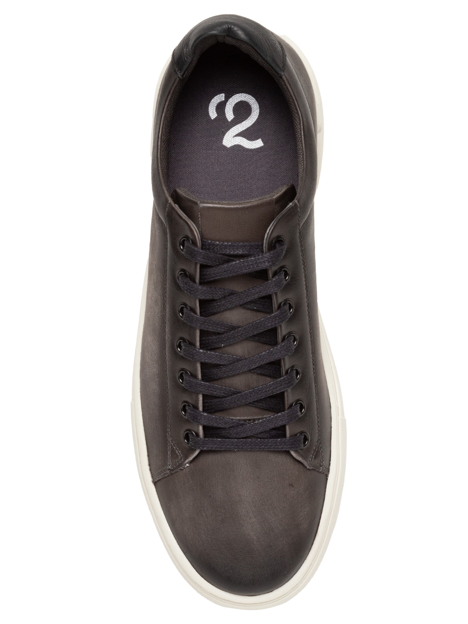 Tênis Masculino Casual Em Couro Cinza '2 Essential