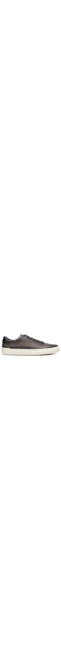 Tênis Masculino Casual Em Couro - Cinza