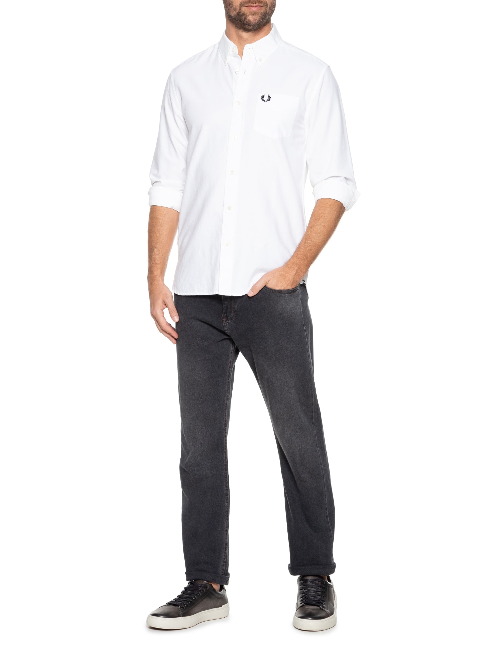 Tênis Masculino Casual Em Couro Cinza '2 Essential