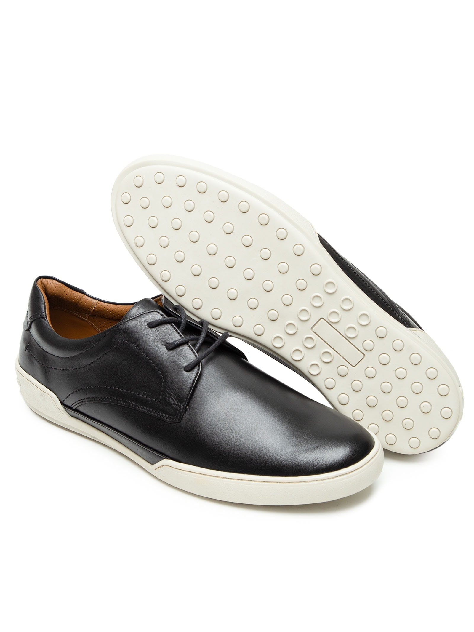 Tênis Masculino Casual Em Couro Preto '2 Essential