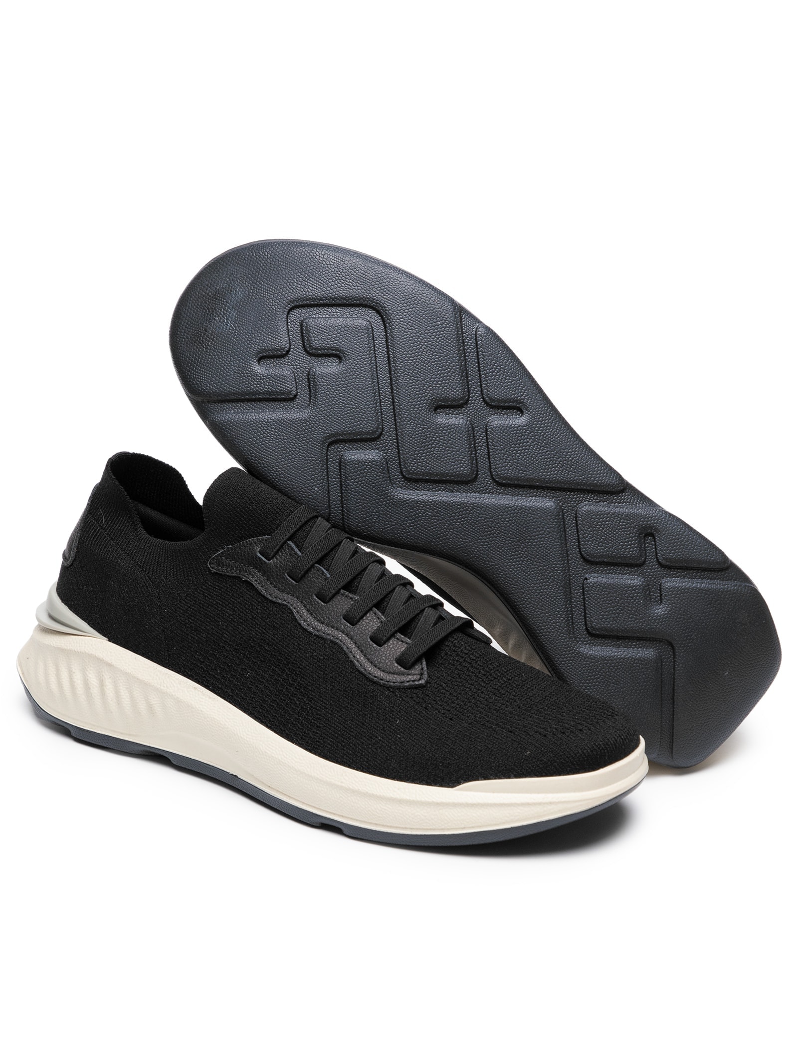 Tênis Masculino Casual Em Malha Preto '2 Essential