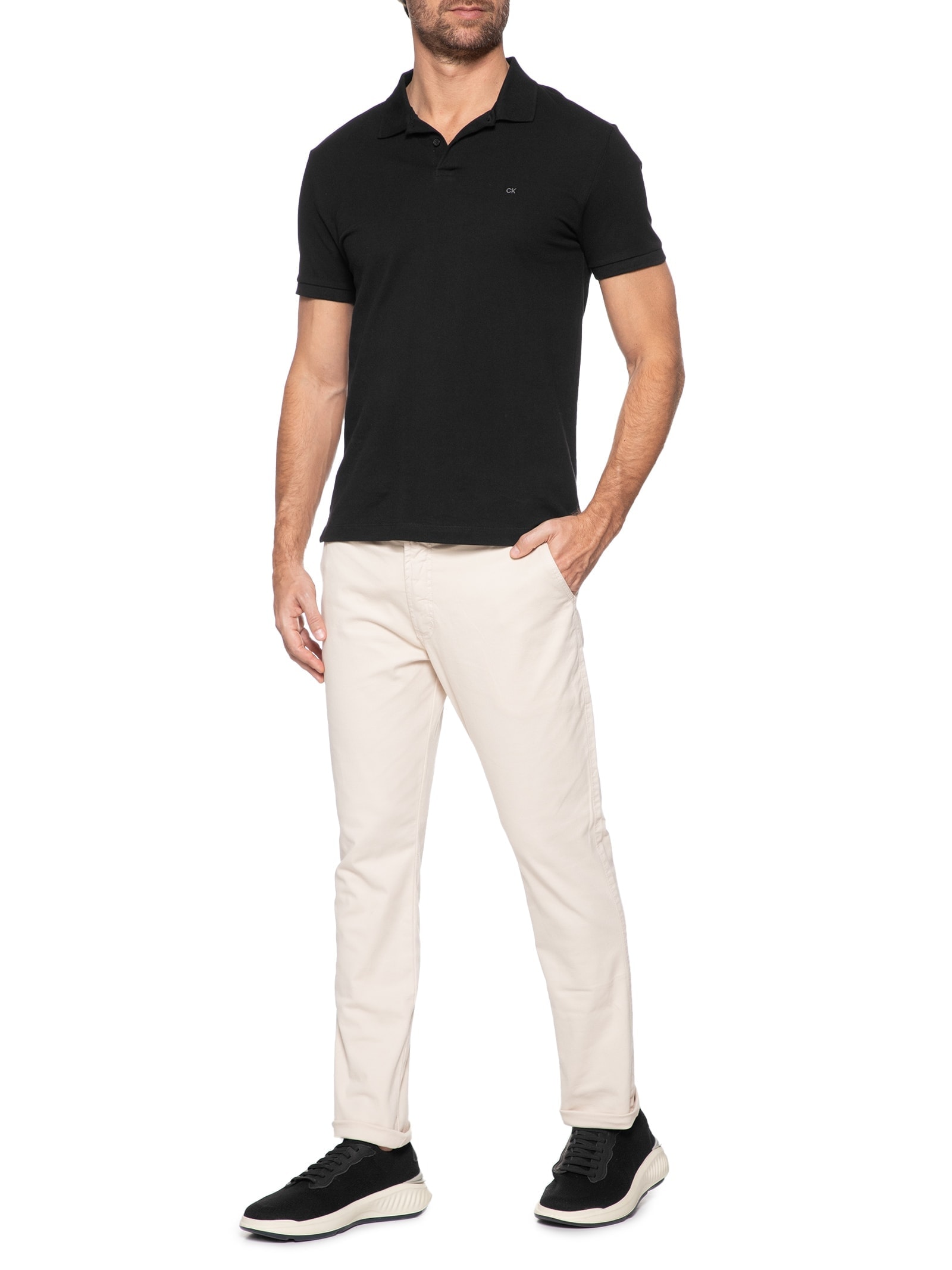 Tênis Masculino Casual Em Malha Preto '2 Essential