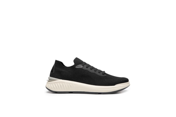 Tênis Masculino Casual Em Malha - Preto