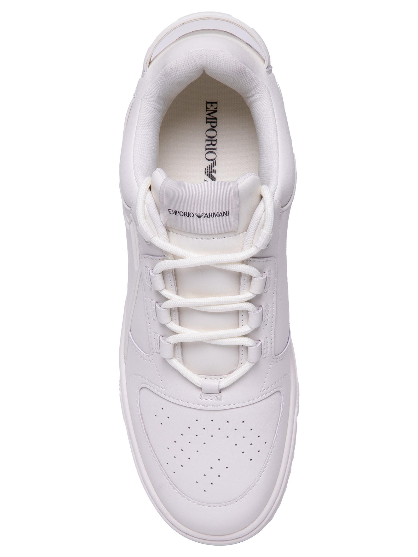 Tênis Masculino Casual Maxi Armani Lateral Branco Emporio Armani