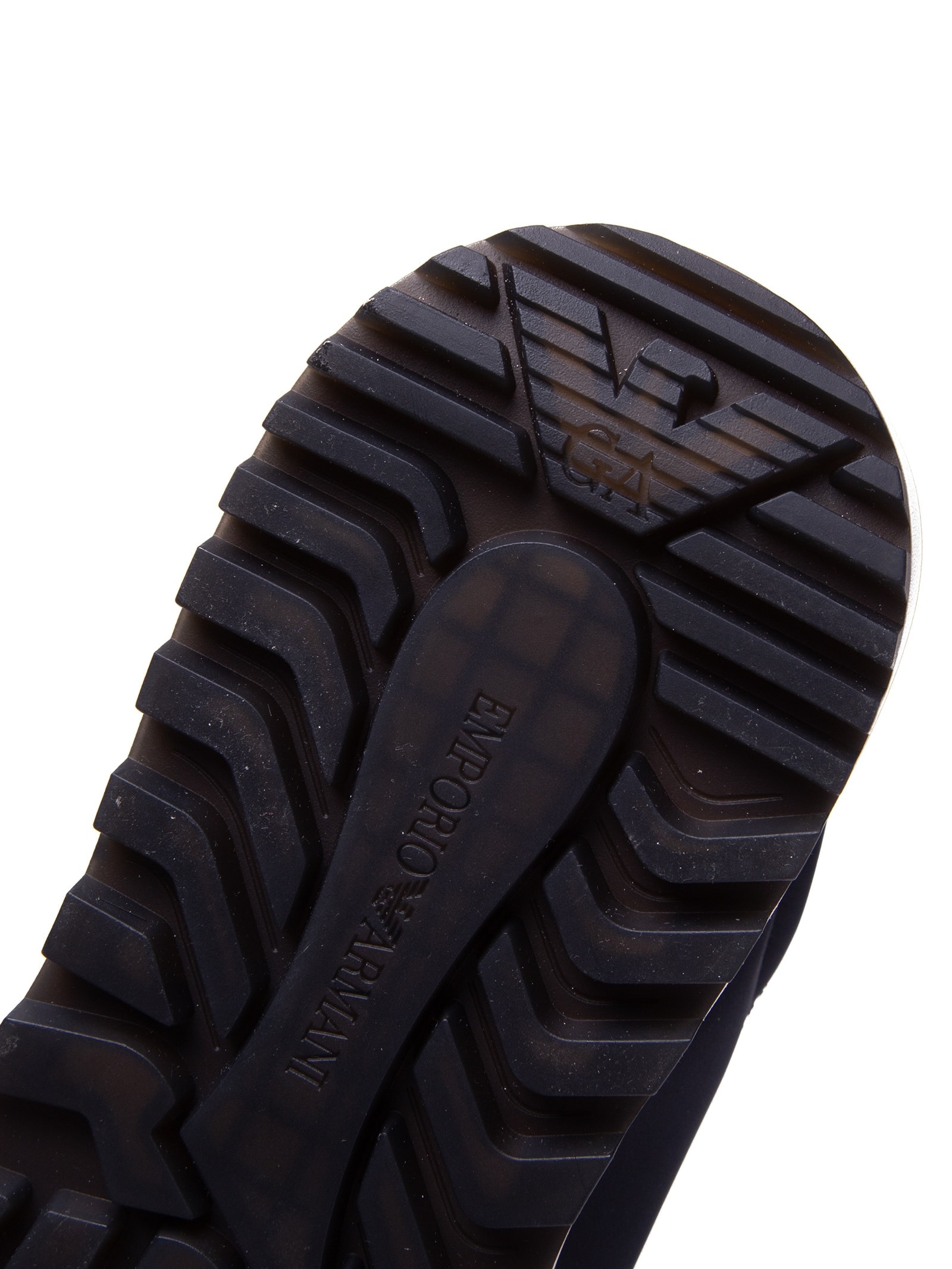 Tênis Masculino Casual Mix Saffiano Nylon EA Azul Emporio Armani