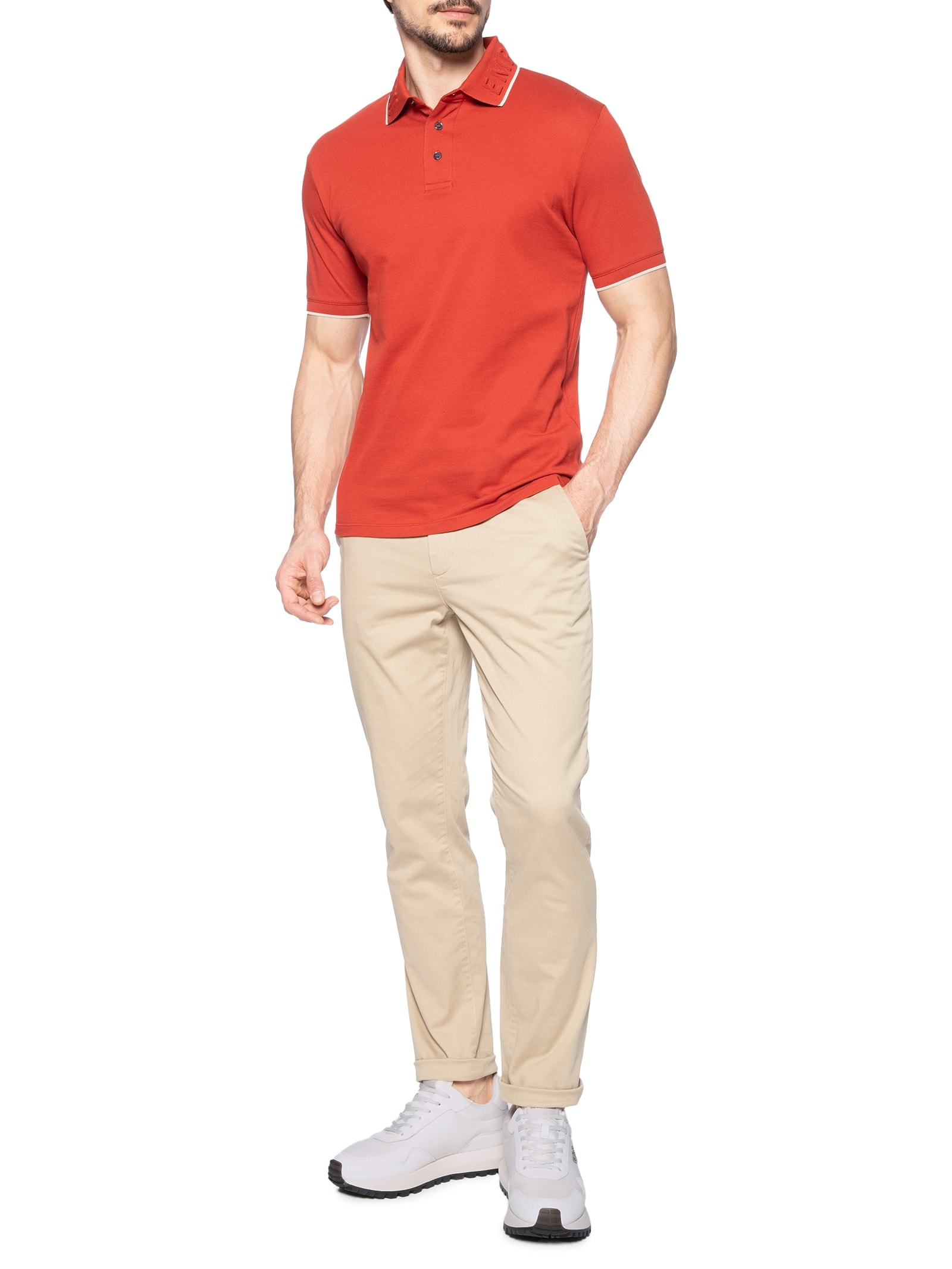 Tênis Masculino Casual Mix Saffiano Nylon EA Branco Emporio Armani