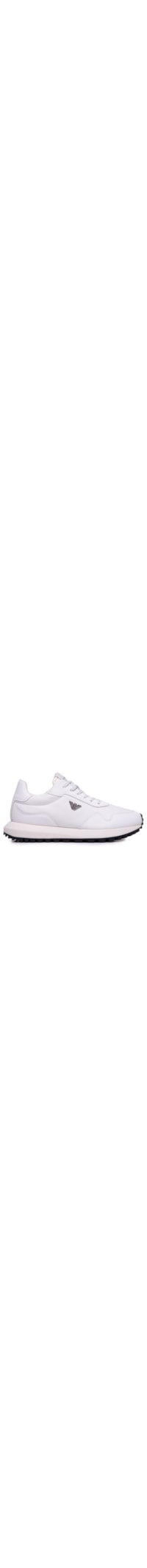 Tênis Masculino Casual Mix Saffiano Nylon EA - Branco
