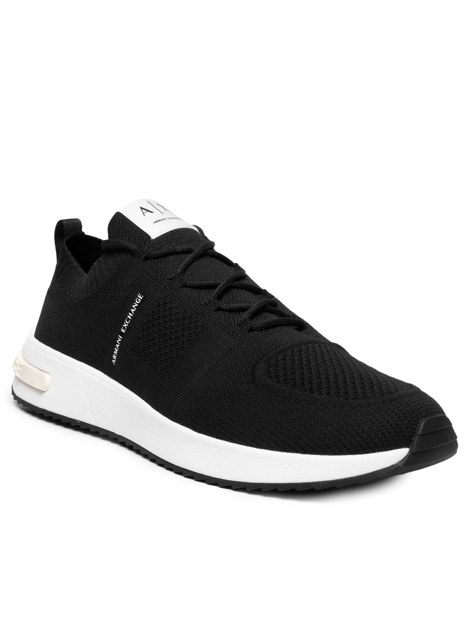 Armani Exchange - Tênis Masculino Casual Recorte AX - Preto