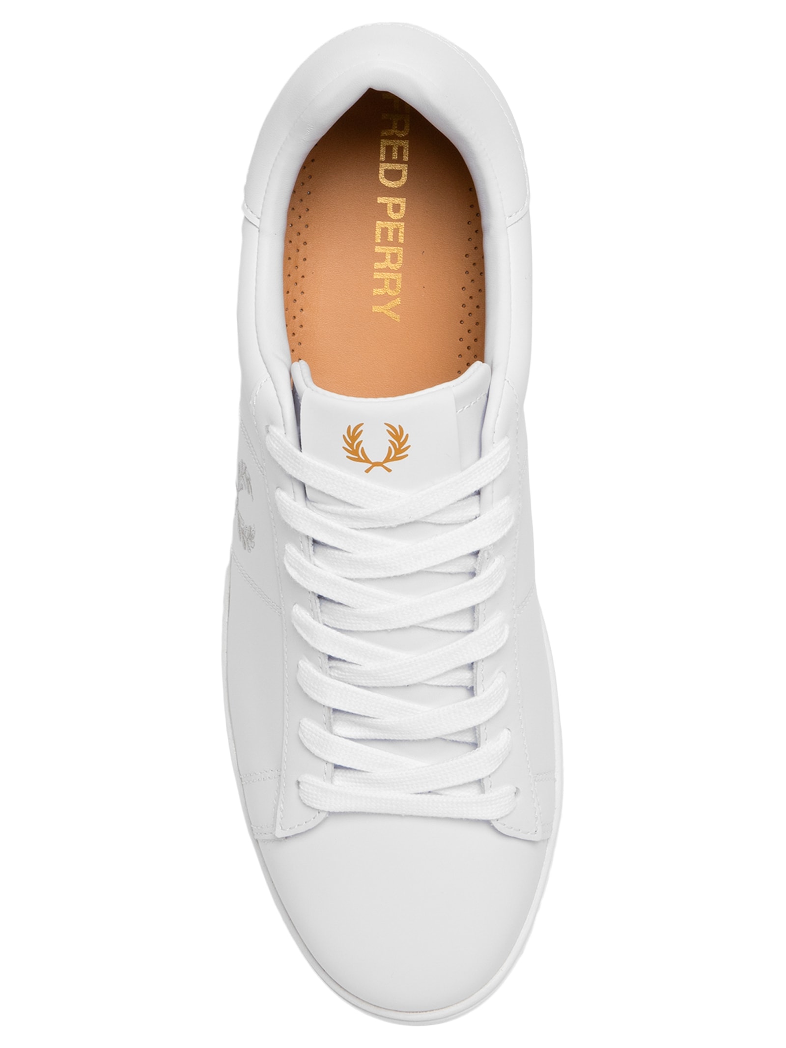 Tênis Masculino Casual Spencer em Couro Branco Fred Perry