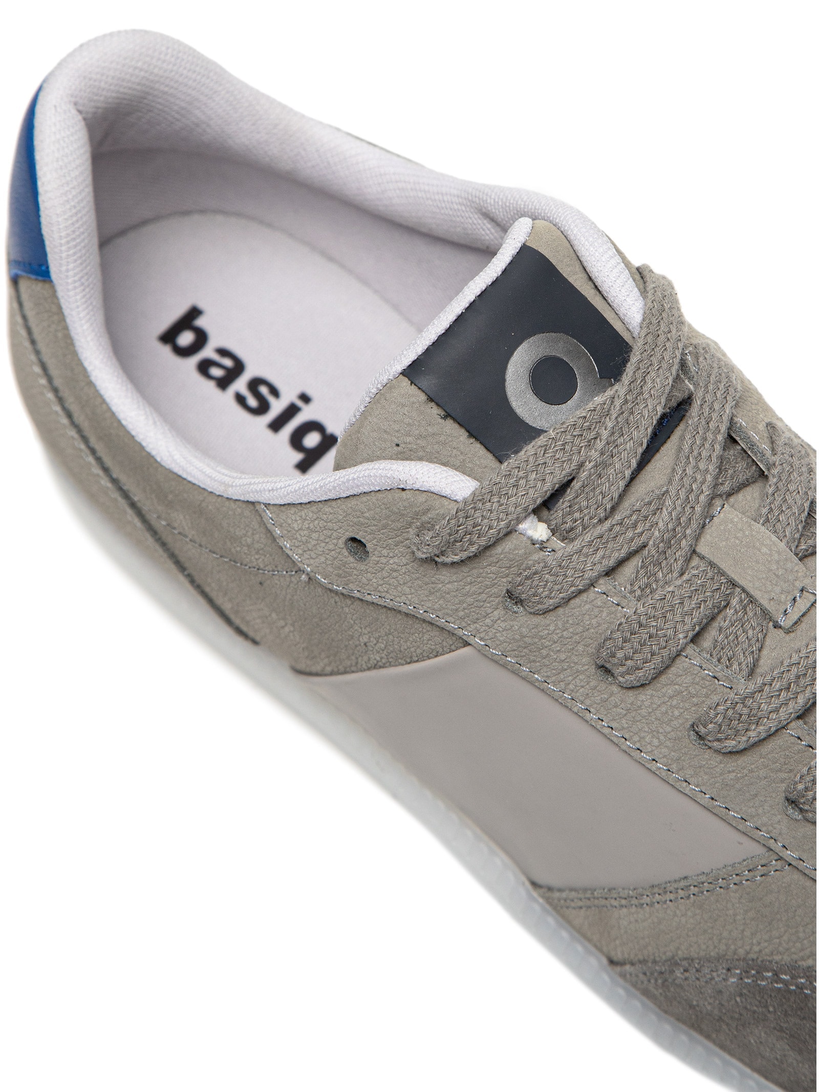 Tênis Masculino Casual Vintage Em Couro Cinza Basiq Men