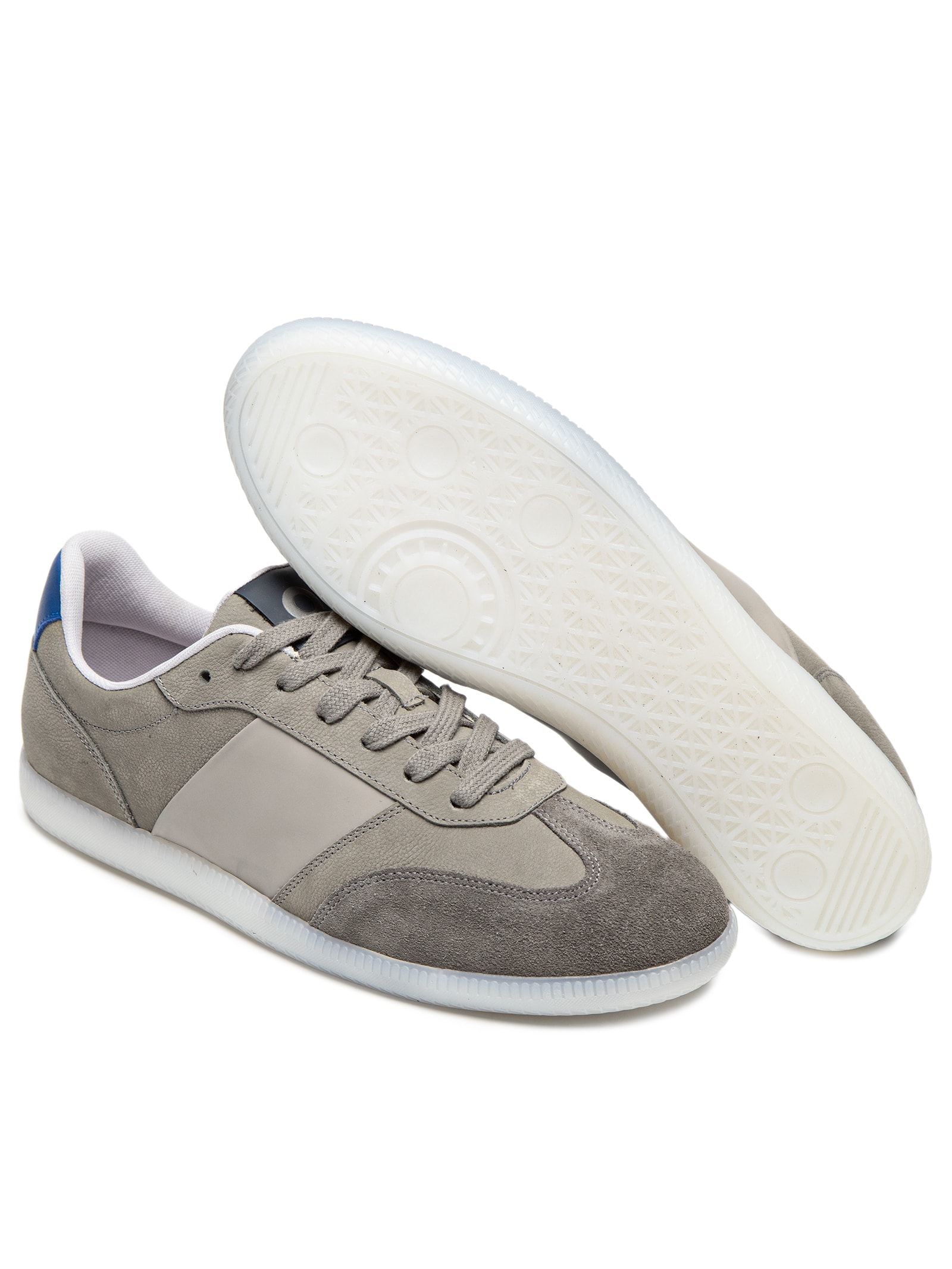 Tênis Masculino Casual Vintage Em Couro Cinza Basiq Men