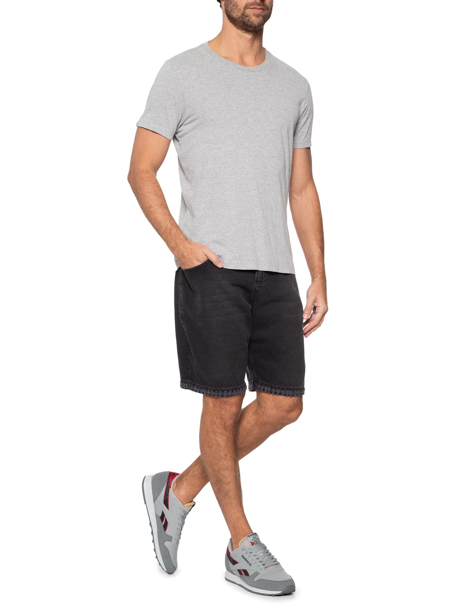 Reebok - Tênis Masculino Classic Leather - Cinza