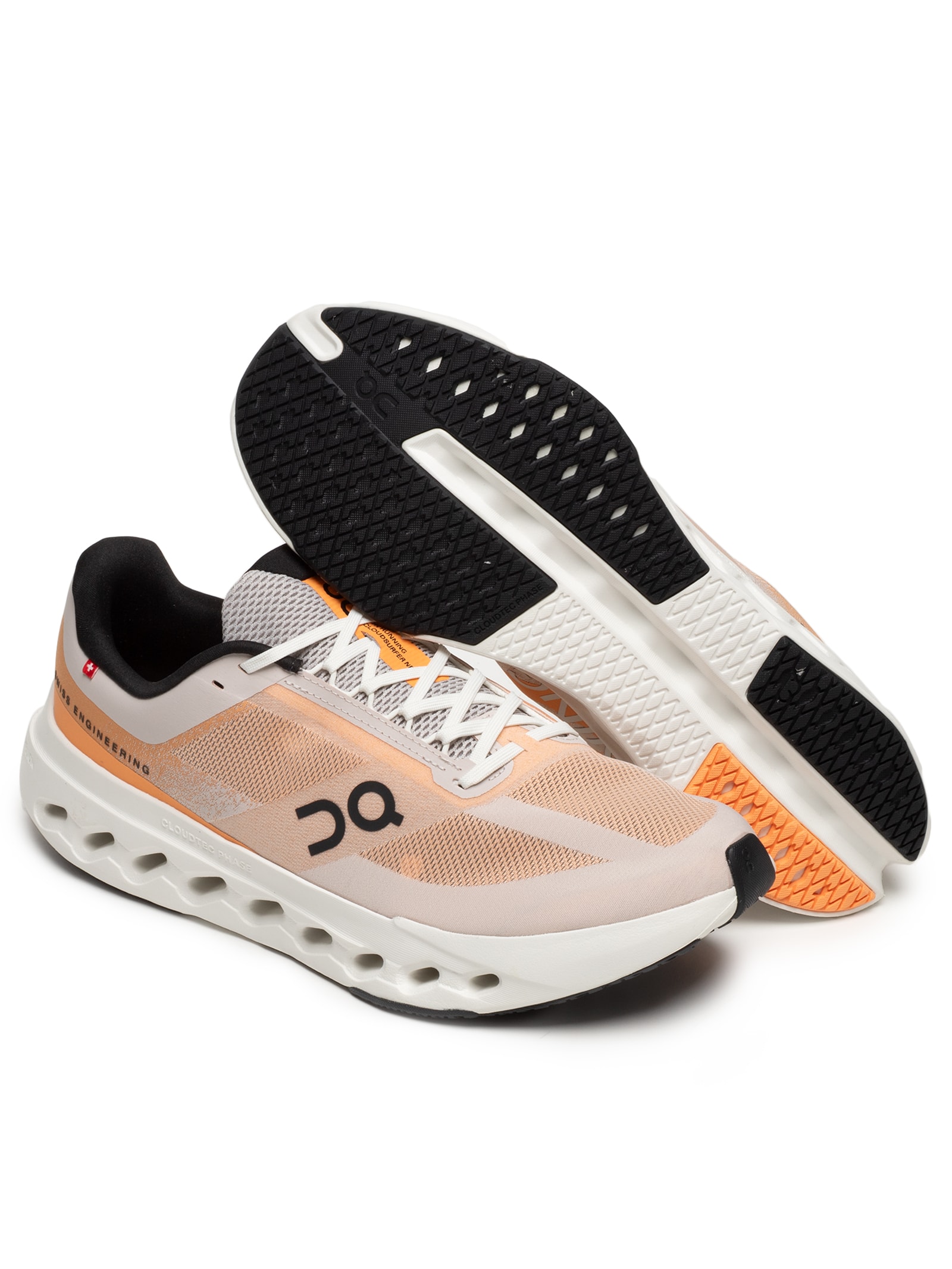 On Running - Tênis Masculino Cloudsurfer Next M Ivory - Laranja