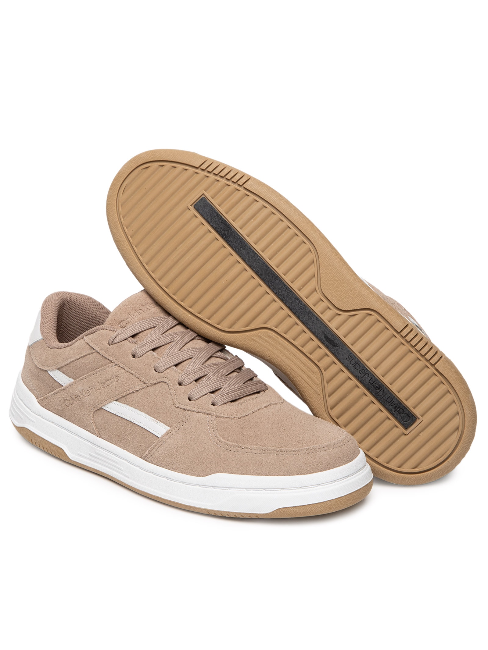 Tênis Masculino Court Camurça Layers Bege Calvin Klein Jeans
