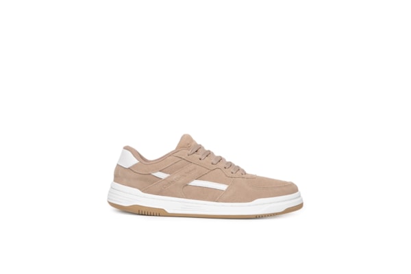 Tênis Masculino Court Camurça Layers - Bege